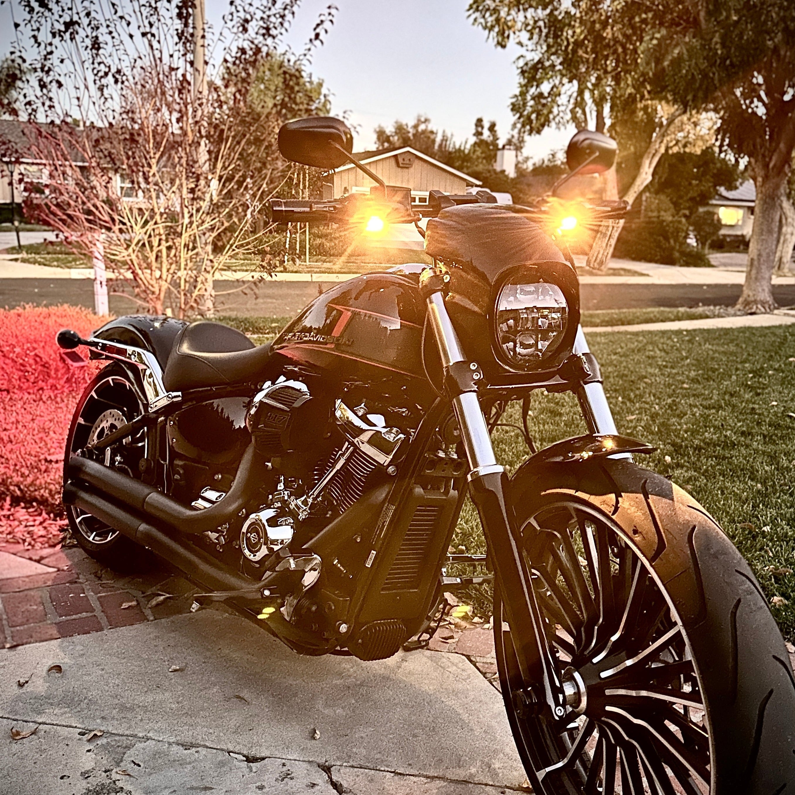Eagle Lights SLIM LINE Front LED Turn Signals for Harley Davidson, Honda, Yamaha & Triumph Motorcycles - High Visibility Safety Lights for Day & Night Riding