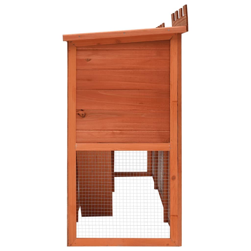 Large Outdoor Rabbit Hutch with Double House - Spacious Pet Cage for Rabbits & Small Animals - Perfect for Backyard, Garden, or Patio Use