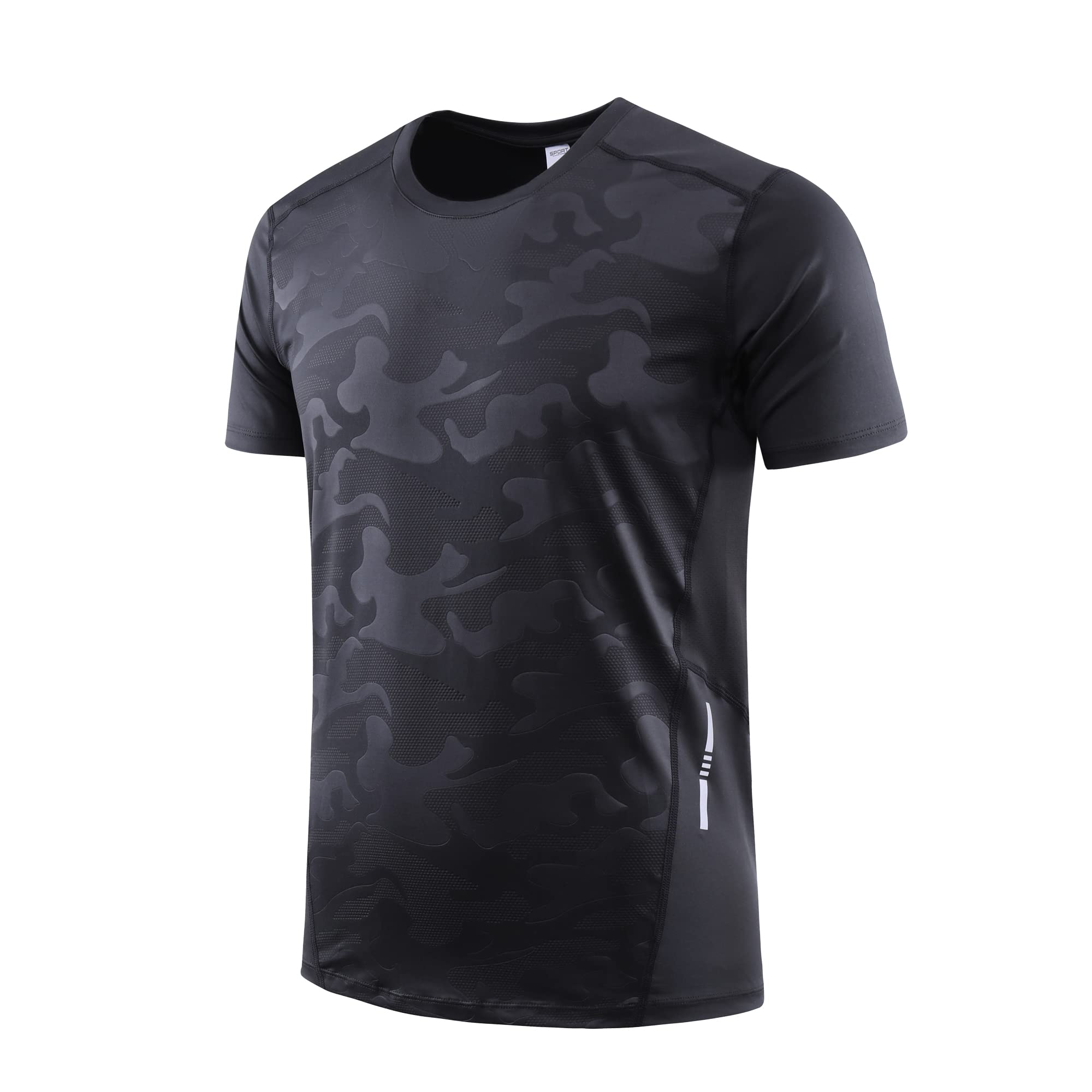 Men's Workout Shirts - Short Sleeve Cooling Moisture Wicking Dry Fit T-Shirts for Gym, Running & Outdoor Activities