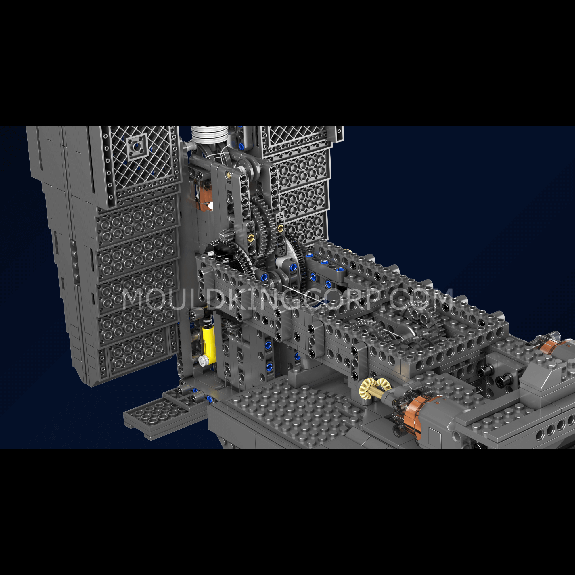 Mould King 20029 Remote Control Bridge Layer Vehicle Building Kit - 1,759 Piece Engineering Construction Toy for Kids & Adults | STEM Learning, Military Vehicle Collection, DIY Model Building Project