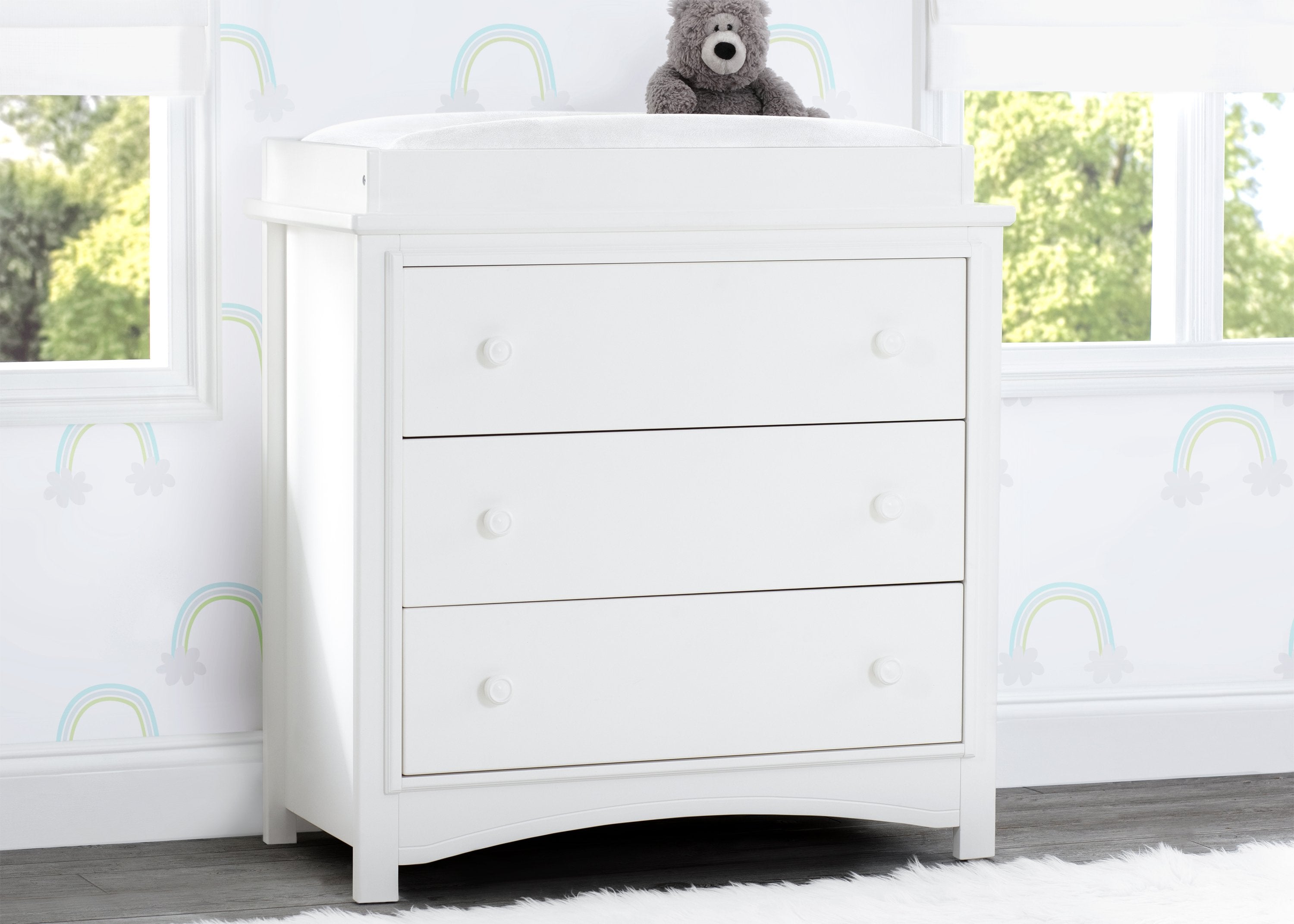 Perry 3-Drawer Baby Dresser with Changing Top - Nursery Storage & Diaper Changing Station for Newborns & Toddlers