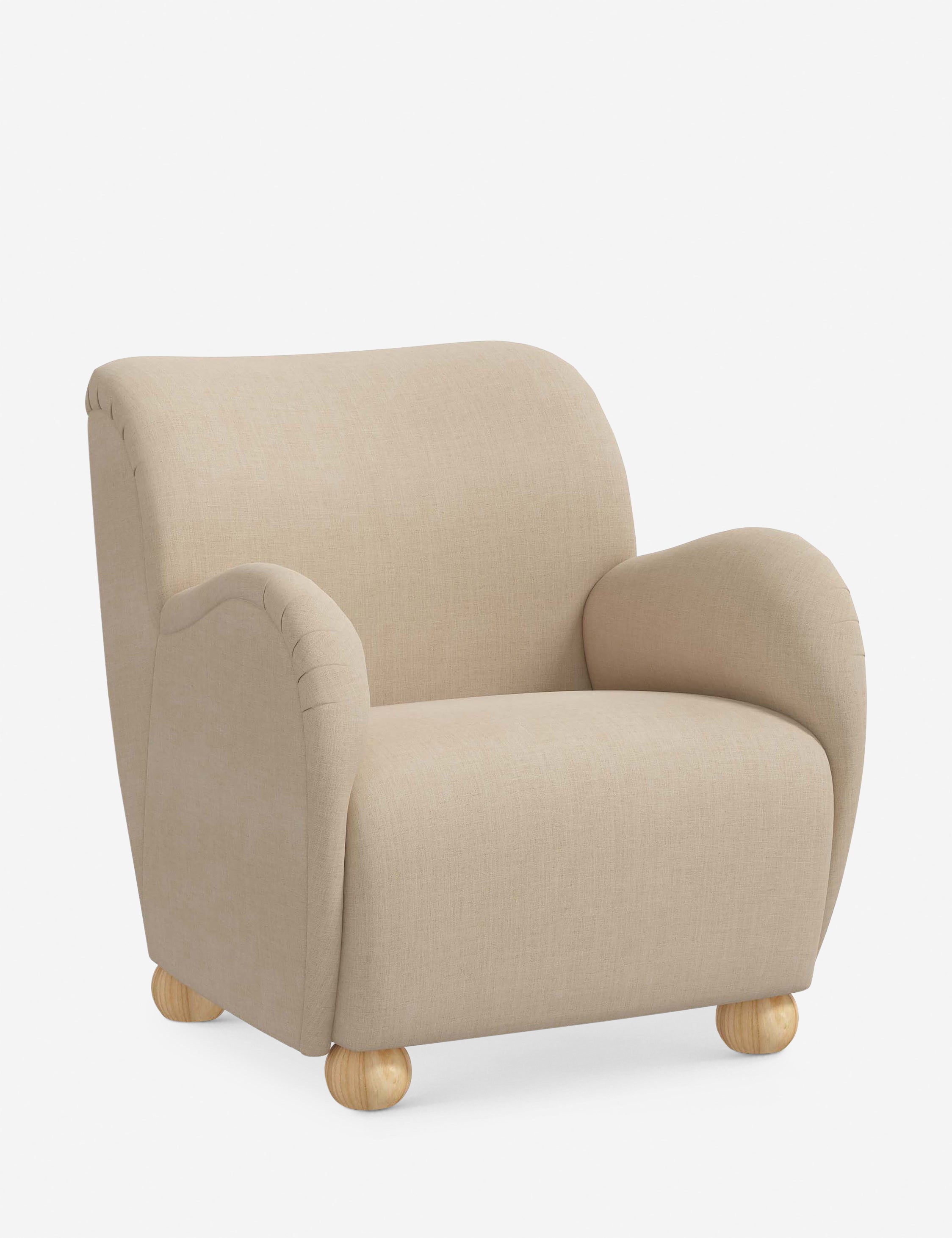 Baird Accent Chair - Modern Upholstered Lounge Chair for Living Room, Bedroom & Office - Stylish Comfortable Reading Chair with Wooden Legs - Perfect for Relaxing, Reading & Decorating Your Home