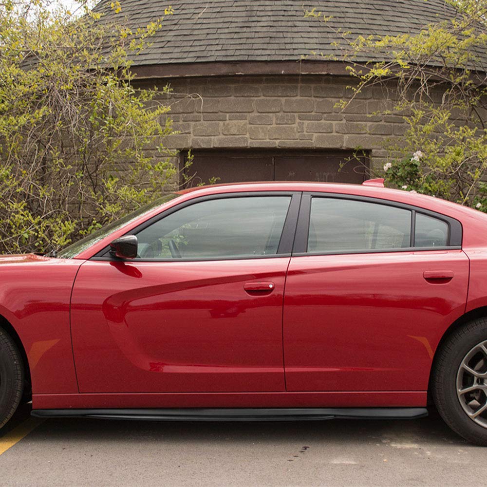 FREEMOTOR802 Side Skirts & Rocker Panels for 2011-2023 Dodge Charger Base & SXT - Unpainted Black PP - Perfect for Car Customization & Body Protection