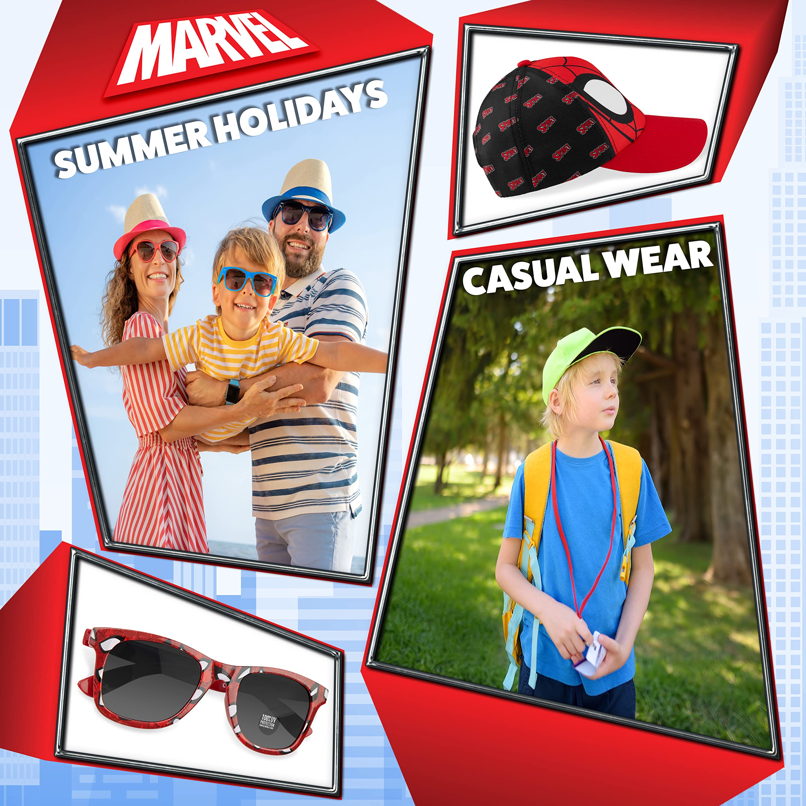 Marvel Baseball Cap for Boys - Adjustable Breathable Summer Hat for Outdoor Sports