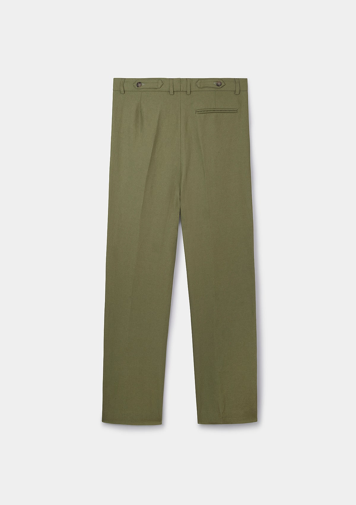 Sage Green Cotton Linen Pleated Trousers for Women - High Waisted Wide Leg Pants for Casual & Office Wear - Comfortable Summer Work Pants for Business & Travel