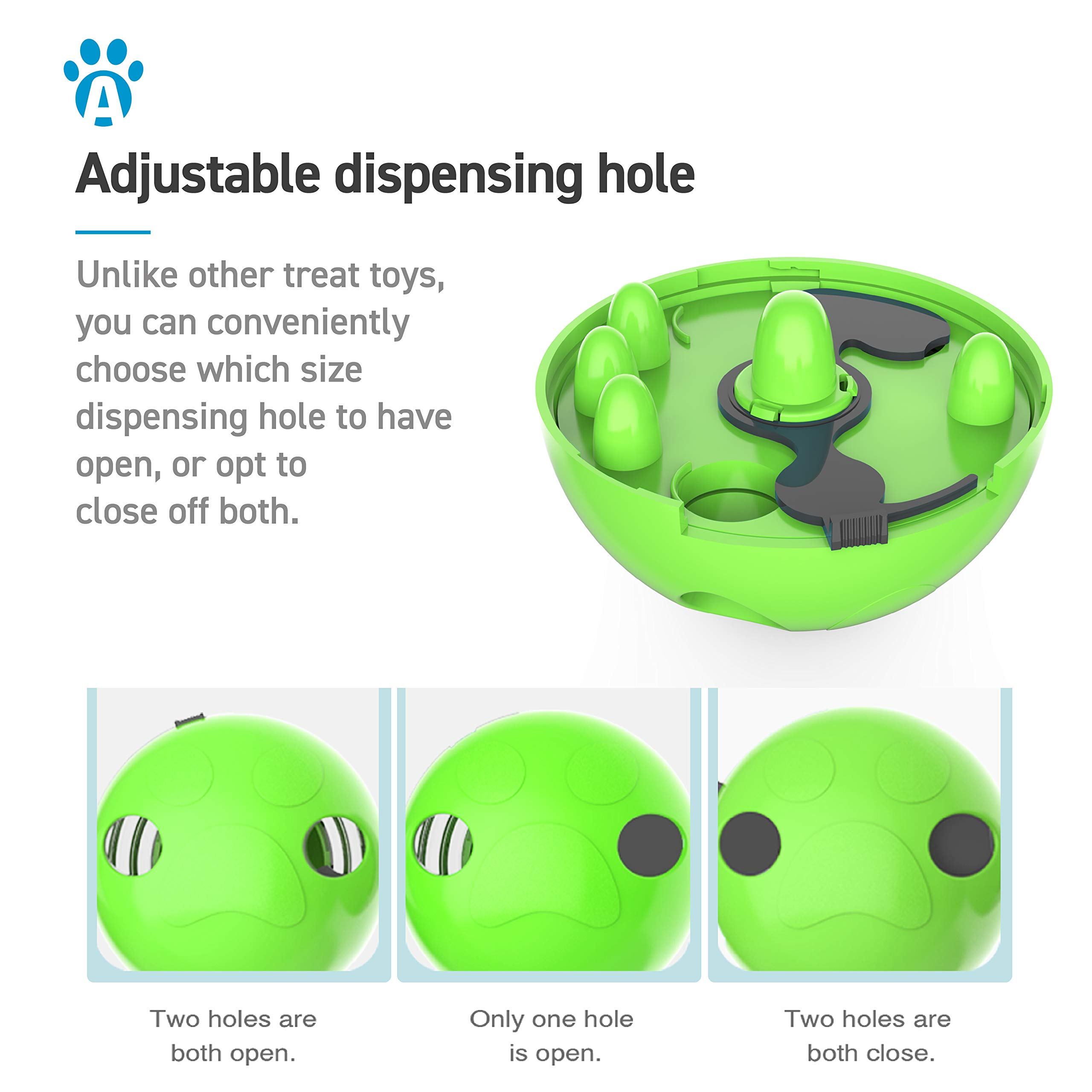 AnyPet Interactive Dog Treat Ball - Slow Feeder Puzzle Toy for Small & Large Dogs - Fun Mental Stimulation & Portion Control - Perfect for Indoor Play, Training & Boredom Relief