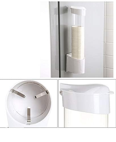 K.B. SALES Automatic Plastic Wall Mounted Paper Cup Dispenser Holder - Disposable Cup Organizer for Water Glasses (40x8.5cm) - Perfect for Home, Office, Hospital, Cafe & Restaurant Use