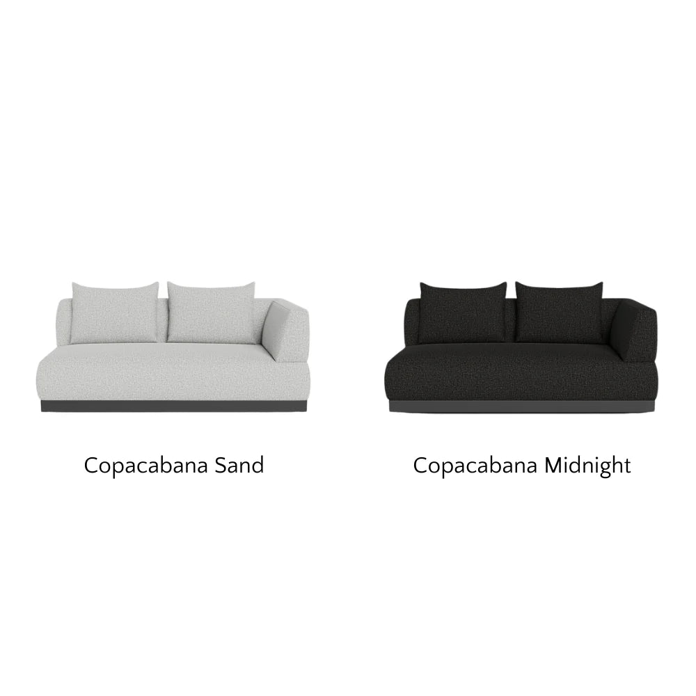 Amalfi 2-Seat Right Arm Outdoor Sectional Sofa - Patio Furniture for Backyard, Poolside & Garden Relaxation