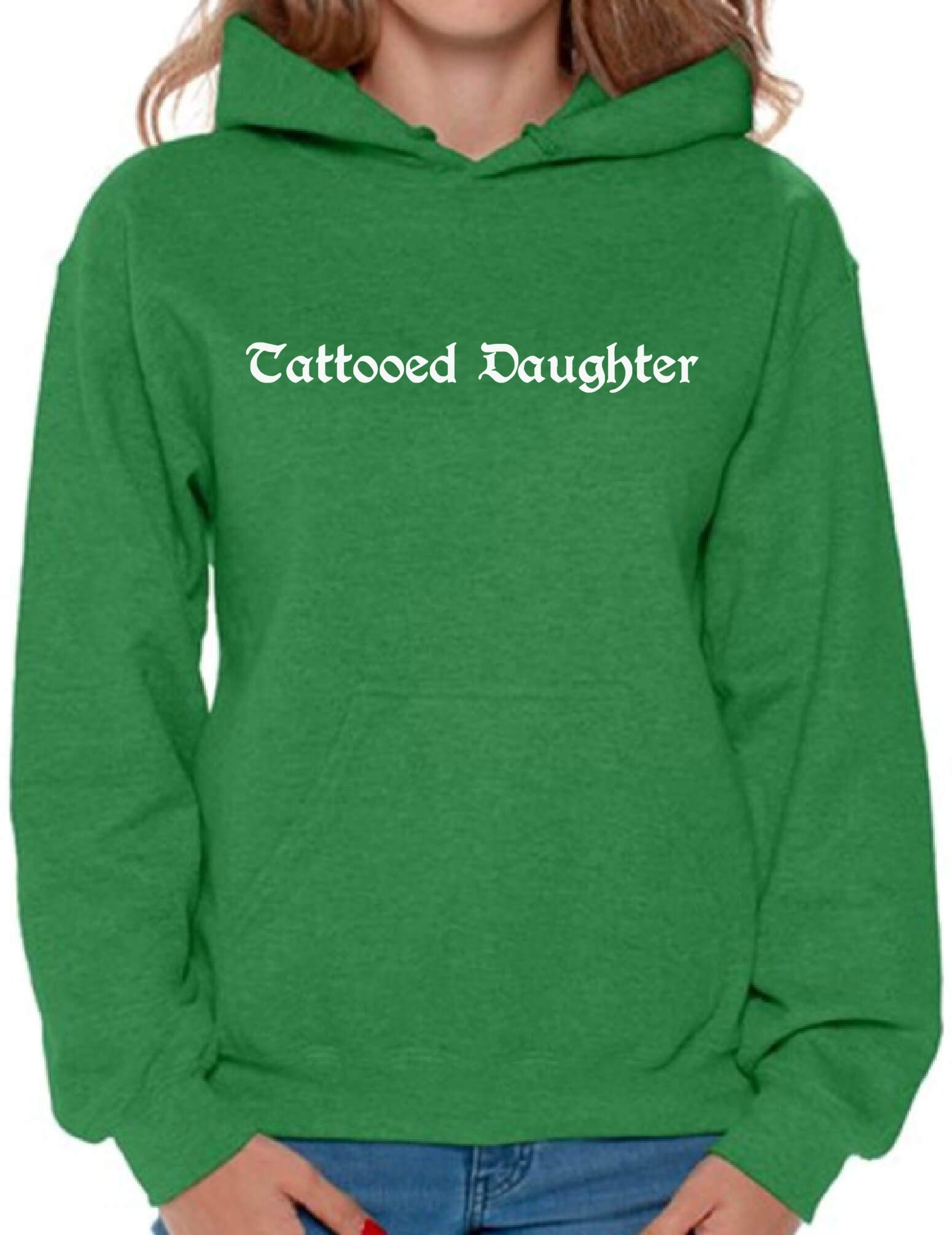 Awkward Styles Tattooed Daughter Hoodie for Women - Trendy Tattoo Lover Sweatshirt | Perfect Gift for Tattoo Enthusiasts, Casual Wear & Street Style Fashion