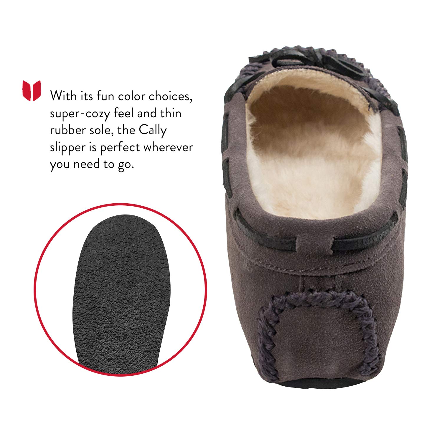 Minnetonka Women's Cally-Wide Moccasin Shoes - Soft Leather Slip-On Comfort for Casual Wear & Outdoor Adventures