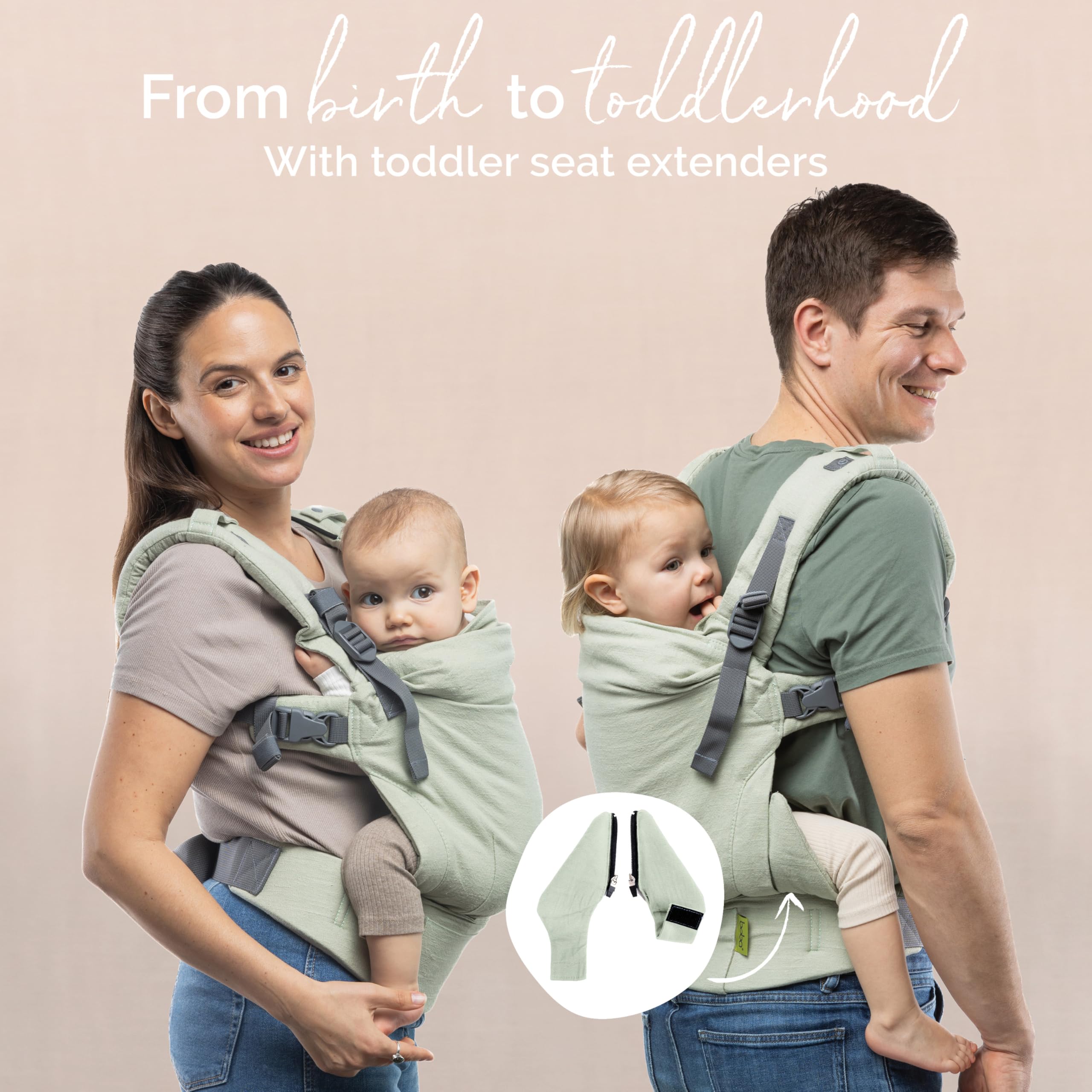 Premium Boba X Baby Carrier - Soft Linen Willow Wrap for Newborns & Toddlers - Ergonomic, Hands-Free Baby Wearing - Perfect for Hiking, Shopping & Daily Parenting