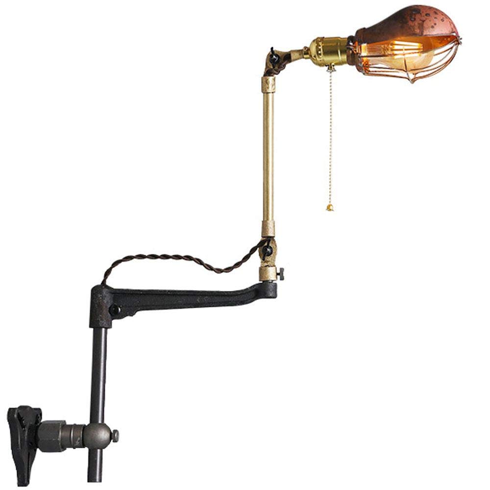 Vintage Industrial Wall Sconce - Long Arm Wall Light for Loft, Corridor & Coffee Bar - Rustic Country Style Lighting Fixture for Home & Commercial Spaces