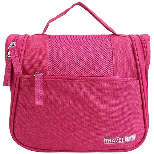 CozyCabin Women's Waterproof Hanging Toiletry Bag - Portable Cosmetic Organizer for Travel, Gym, Camping & Airplane - Pink Makeup & Trip Accessories Pouch (Perfect for Business Trips, Vacations & Outdoor Adventures)
