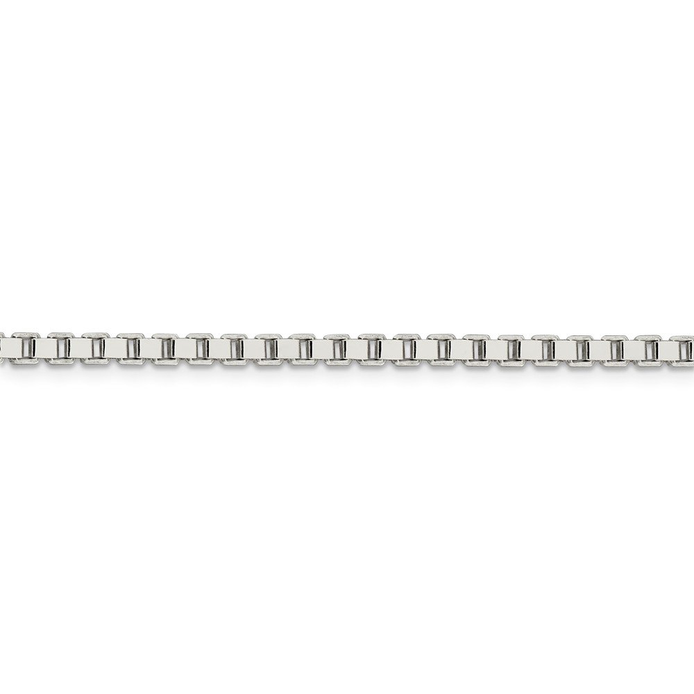 925 Sterling Silver 3mm Box Chain Necklace with Lobster Clasp - Durable Everyday Jewelry for Women & Men, Perfect for Layering, Gift Giving and Special Occasions