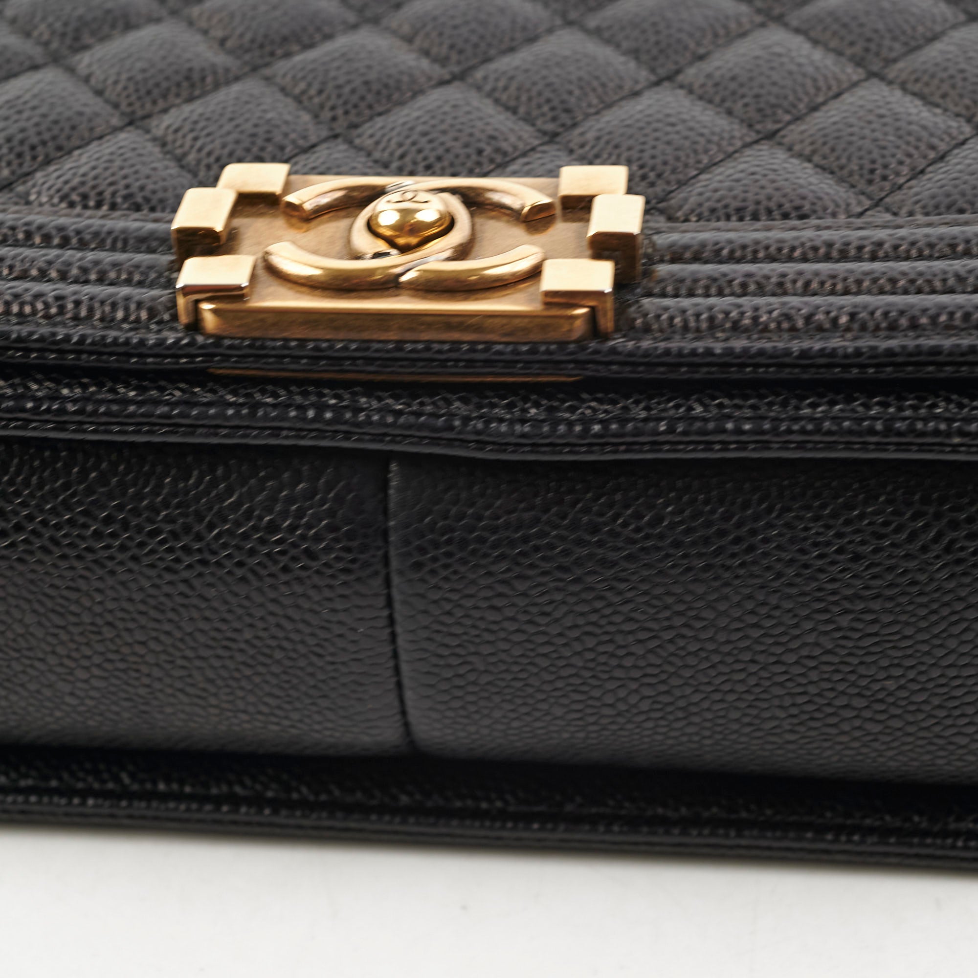 Chanel Old Medium Caviar Boy Bag Black 20 Series - Luxury Crossbody Bag for Women, Perfect for Evening Parties & Date Nights