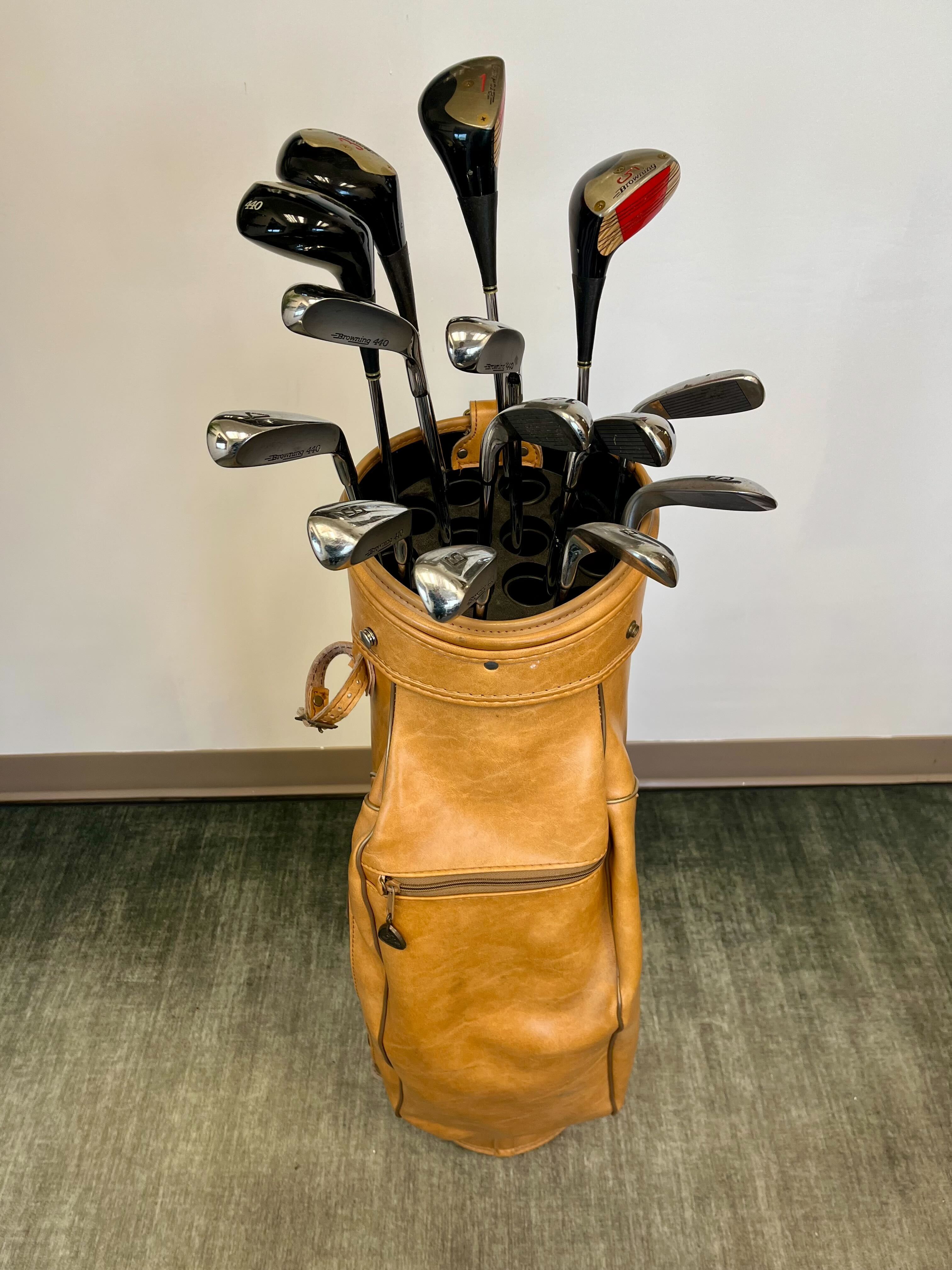 Used Browning 440 Complete Golf Club Set - Right Handed 1W, 3W, 4W, 5W, 2 PW, SW with Regular Flex - Perfect for Beginners & Intermediate Golfers on the Course