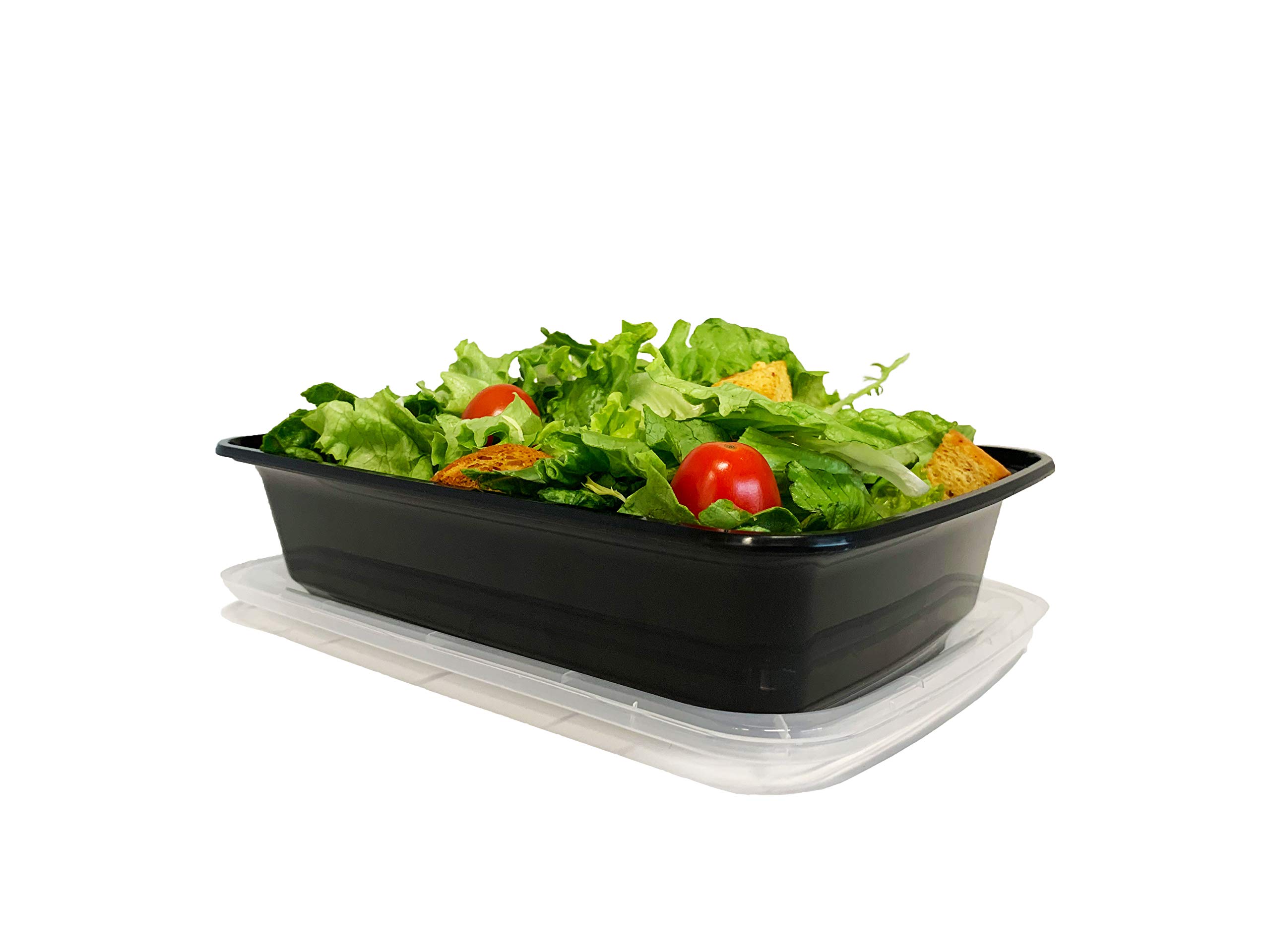 28 oz Meal Prep Containers with Lids - 50 Pack | Microwave Safe Disposable Food Storage Containers | BPA-Free Plastic | Perfect for Leftovers, Takeout, Lunch & Meal Planning | Ideal for Office, School, Picnics & Food Delivery Services