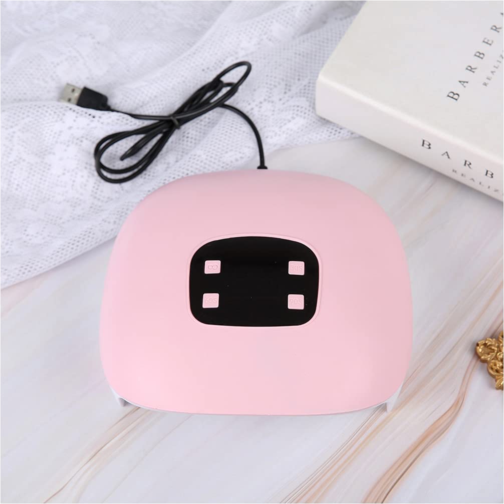OSALADI UV LED Nail Lamp - USB Powered Portable Gel Nail Dryer for Fingernails & Toenails - Pink Professional Nail Polish Curing Light | Perfect for Home Manicures, Salon Use & Travel