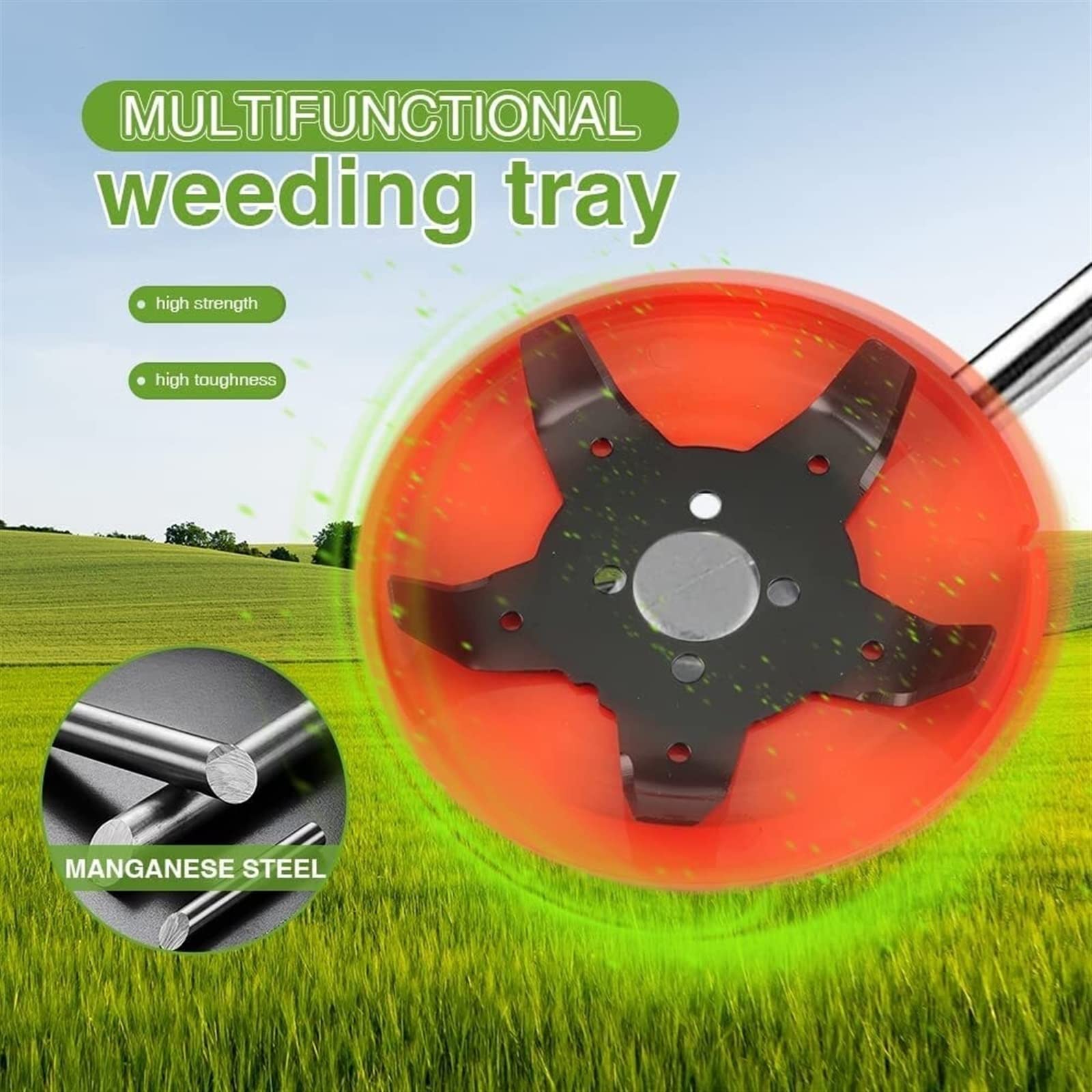 2023 Upgraded Universal Steel Weeder Plate Brush Cutter Head - 4PC Replacement Blades for Lawn Mower & Grass Trimmer - Durable Weed Cutting Accessories for Yard Maintenance, Landscaping & Gardening