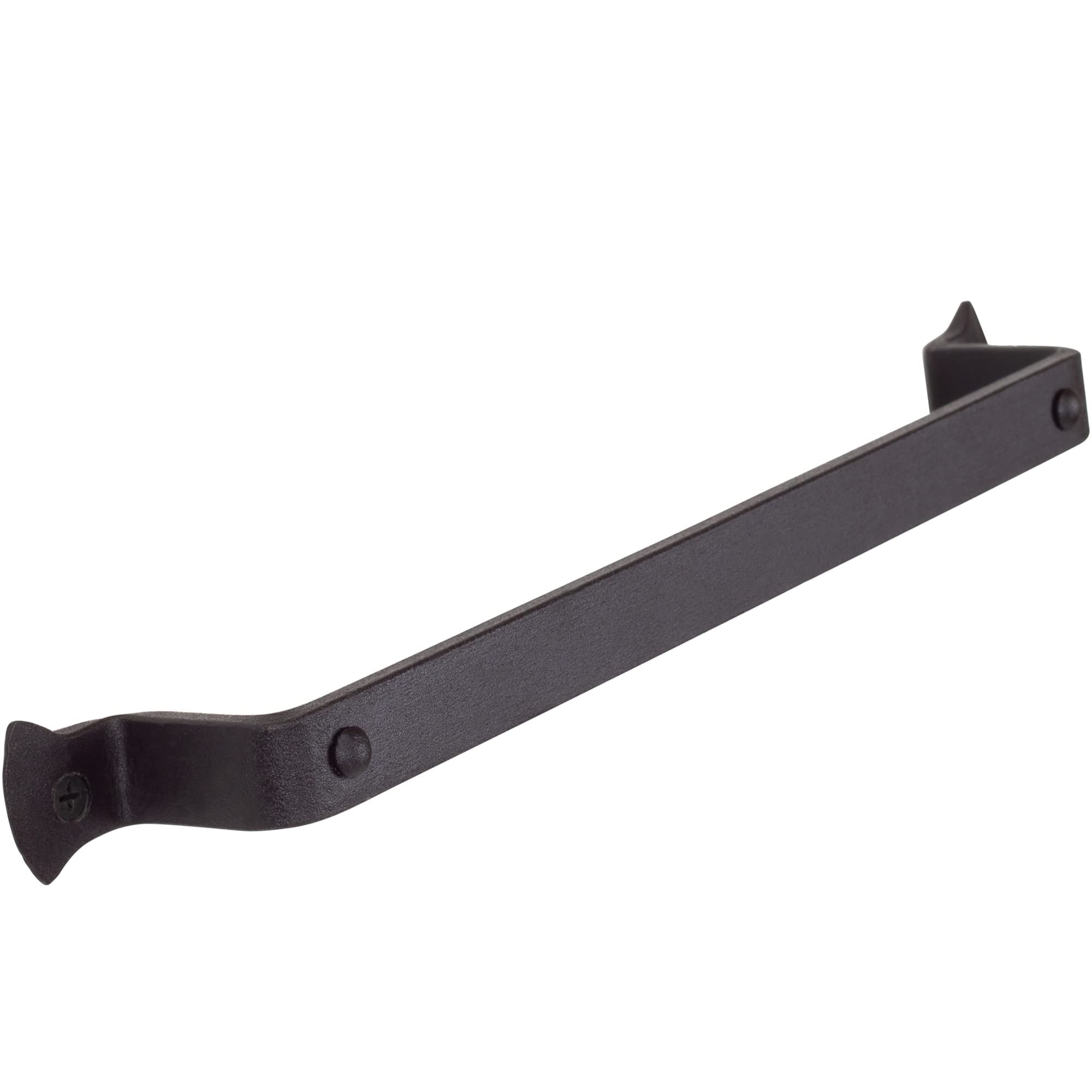 RTZEN Matte Black Hand Towel Holder - Farmhouse Wrought Iron Wall Mounted Towel Bar for Bathroom, Kitchen & Office - Rustic Home Decor Accessory - Fits 10
