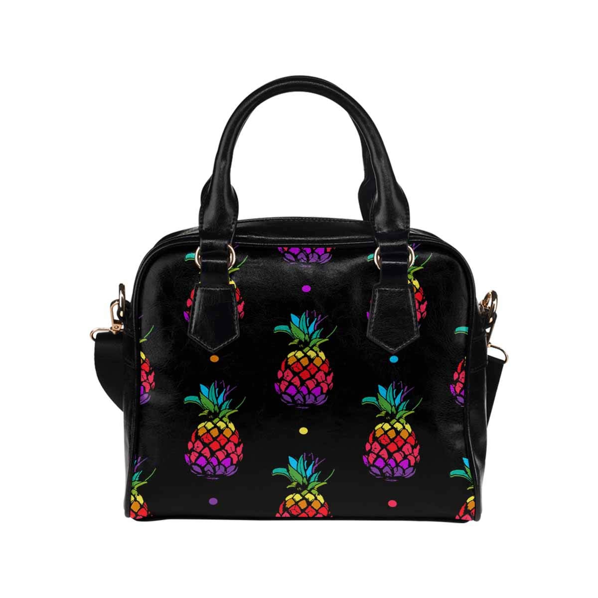 Stylish Rainbow Pineapple PU Leather Crossbody Shoulder Bag for Women & Girls - Perfect for Casual Outings, Travel, and Everyday Use