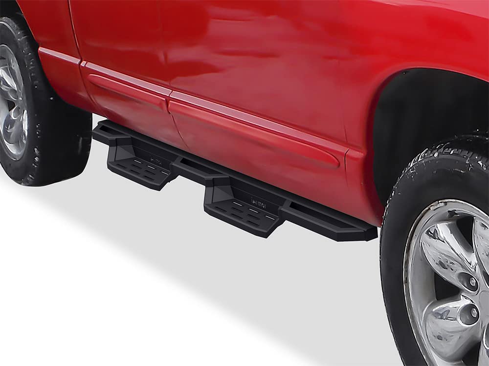 APS Stainless Steel Running Boards for Dodge Ram 1500 2002-2008 & 2500/3500 2003-2009 - Heavy Duty Cab Steps for Quad Cab Trucks (Excludes Daytona Rumble Bee & SRT-10) - Perfect for Off-Roading, Work Trucks & Daily Commutes