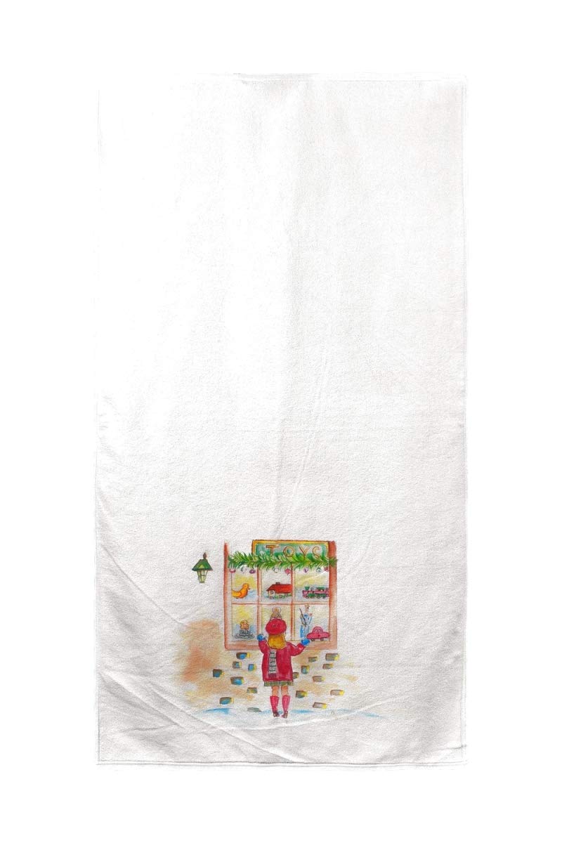 Betsy Drake Girl in Window Beach Towel - Soft, Absorbent & Stylish - Perfect for Pool, Beach, Vacation & Summer Outings
