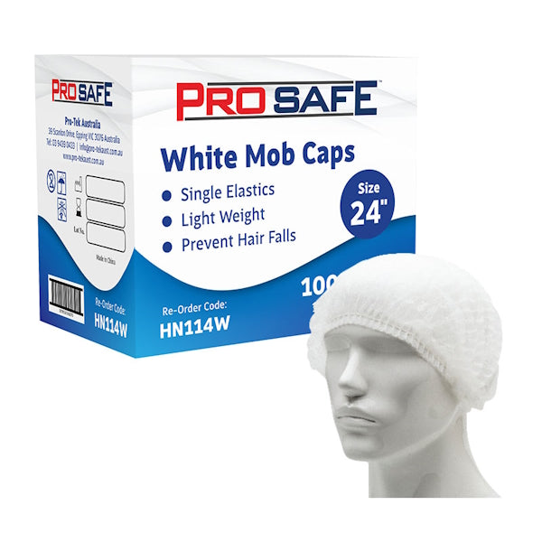 ProSafe Disposable Round Cap Hair Net 21 or 24 Inches - 1000 Pack for Food Service, Healthcare & Industrial Use