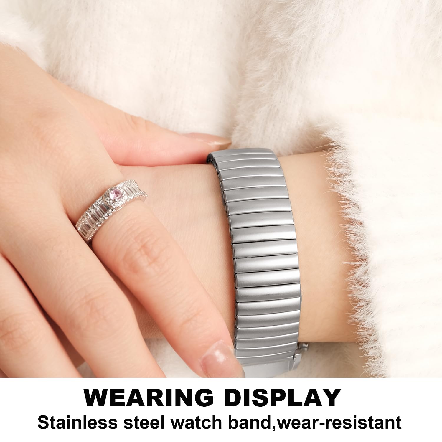 Premium Stainless Steel Expansion Watch Bands - Adjustable Unisex Metal Watch Straps for Men & Women | Perfect for Dress Watches, Business Attire & Everyday Wear