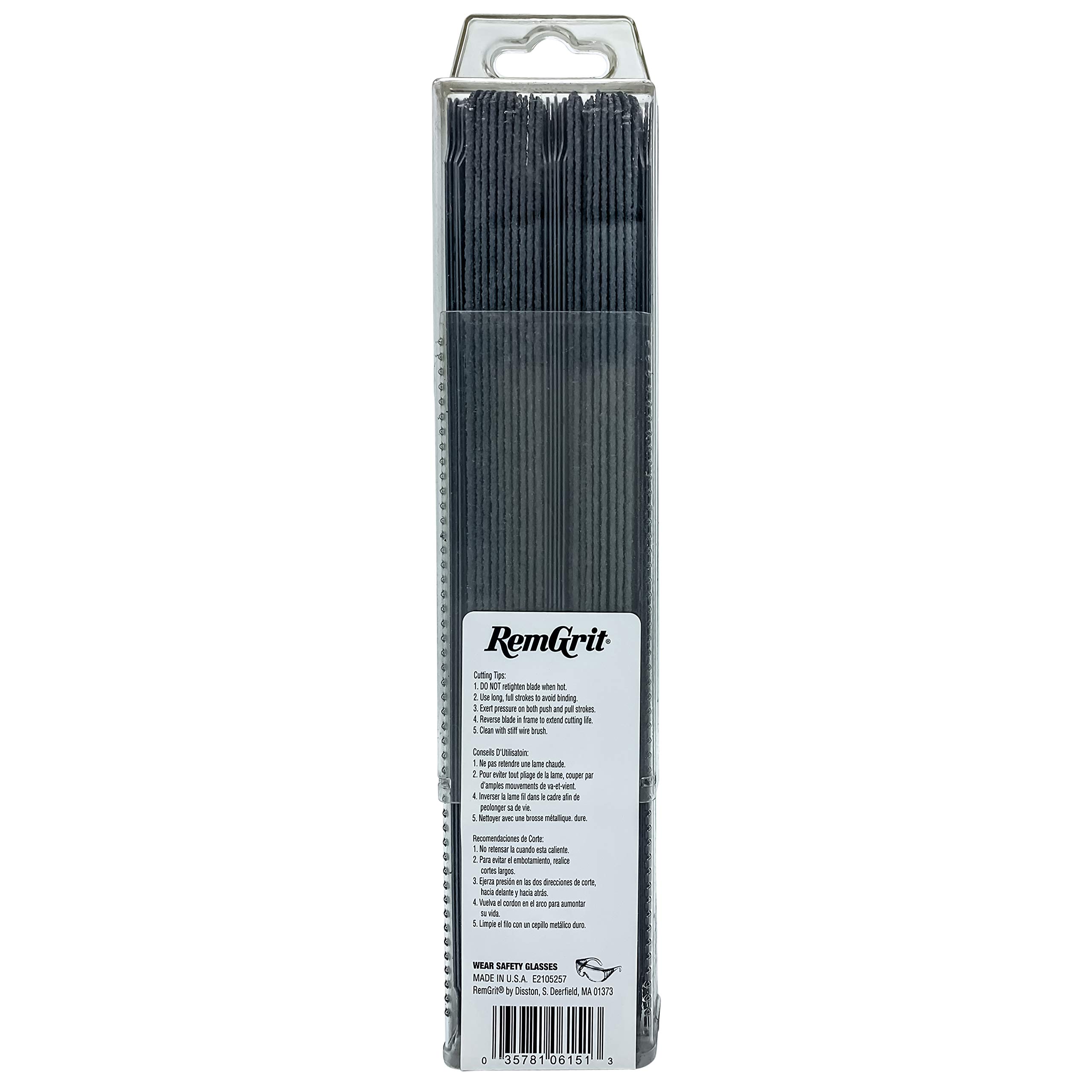 Disston E0206151 Remgrit Carbide Grit Hack Saw Blades - Medium Grit 10
