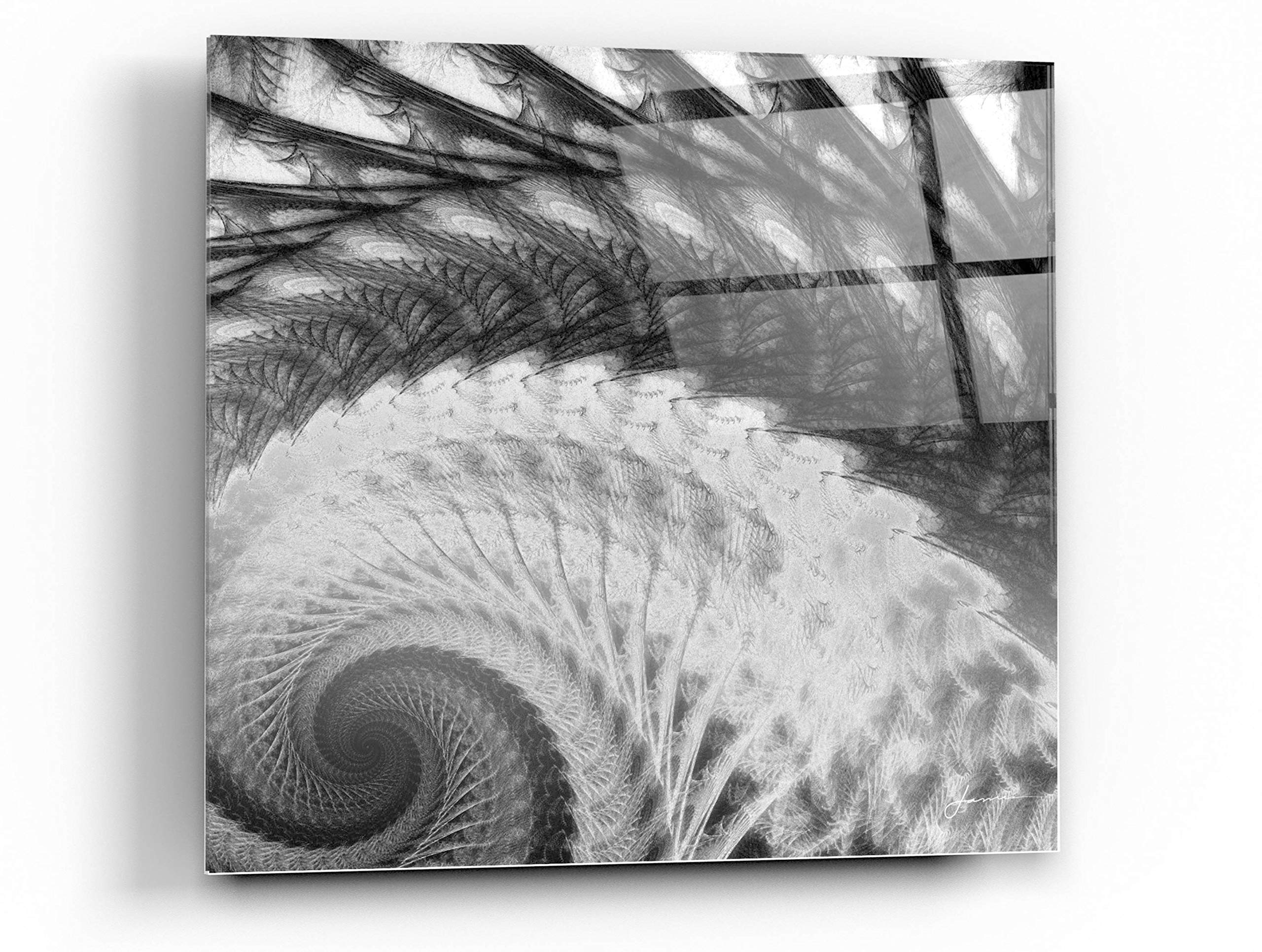 Epic 'Helix I' Abstract Wall Art by James Burghardt - 24x24 Inch Acrylic Glass Modern Painting for Living Room, Bedroom & Office Decor