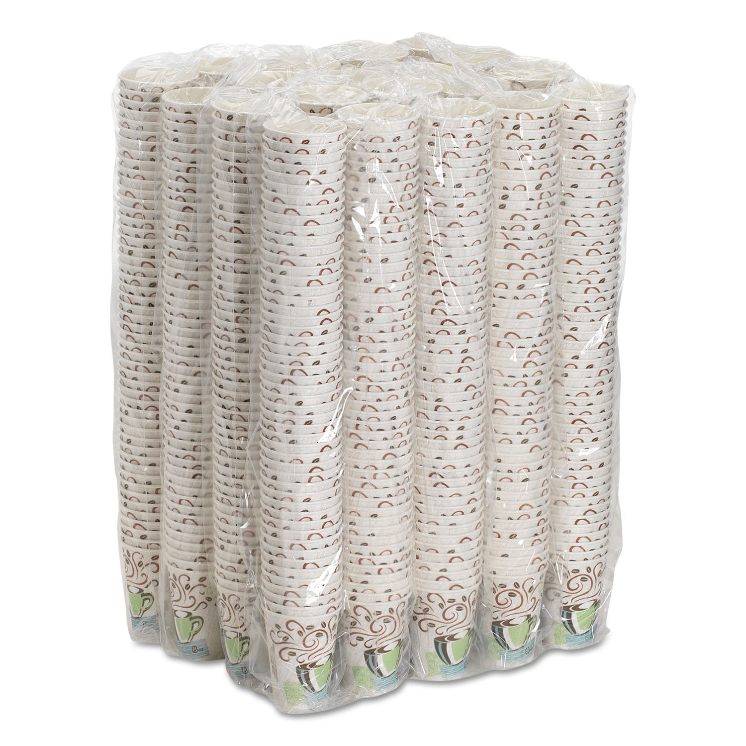 Dixie 5338CD 8oz Paper Hot Cups - Coffee Dreams Design, 1000 Count Bulk Pack - Perfect for Coffee Shops, Offices, and Catering Events