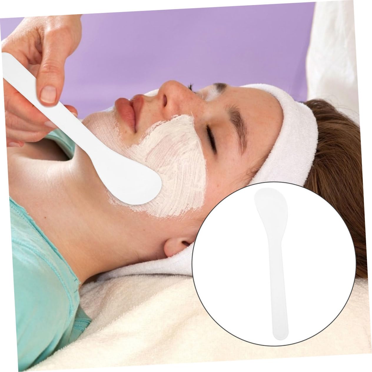 iPetboom 50-Pack Mini Makeup Spatulas - Reusable Plastic Face Mask Applicators for Skincare, Foundation & Facial Treatments | Beauty Tools for DIY Spa, At-Home Facials & Professional Makeup Application