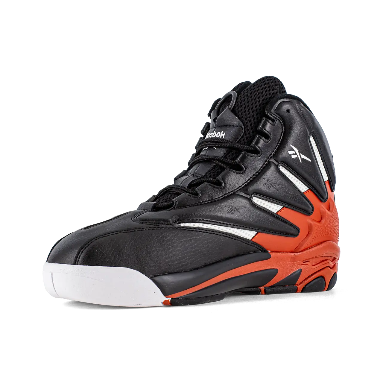 Blast Composite Toe Work Boots for Men - Black/Red Safety Shoes - Lightweight & Comfortable for Construction, Warehouse & Outdoor Work