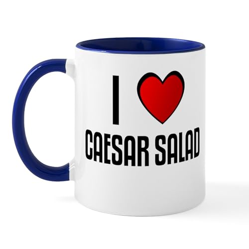 White/Navy Inside - I LOVE CAESAR SALAD Mug