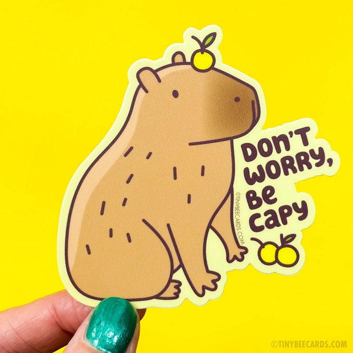 Capybara Vinyl Sticker - Waterproof & Durable Decal for Laptops, Water Bottles & DIY Crafts - Cute Animal Stickers for Scrapbooking & Journaling