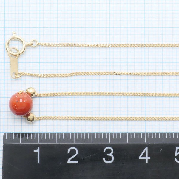 18K Yellow Gold Coral Necklace for Women - Elegant Handmade Jewelry Gift for Birthday, Anniversary & Valentine's Day | Perfect for Beach Weddings, Summer Parties & Boho Fashion
