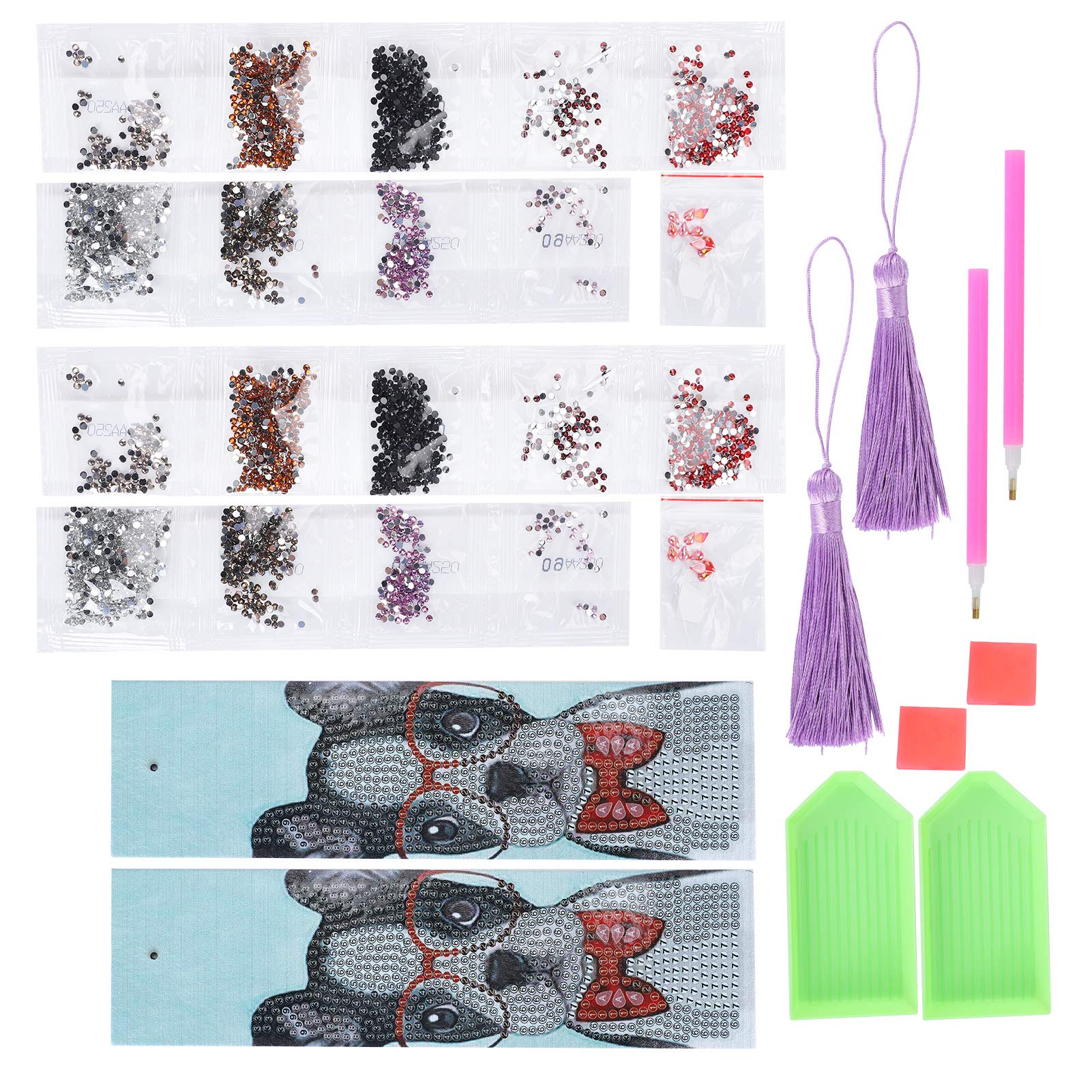 Zyyini 5D Diamond Painting Bookmarks Kit - DIY Crystal Fancy Shape Bookmark Set for Kids & Adults - Perfect for School, Reading, Gifts & Relaxation