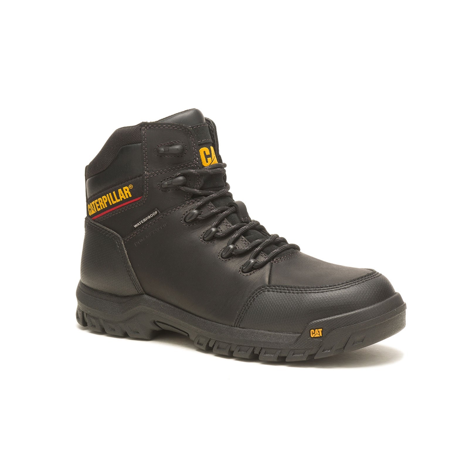 Waterproof Composite Toe Work Boots for Men - Black Safety Shoes for Construction, Warehouse & Outdoor Work