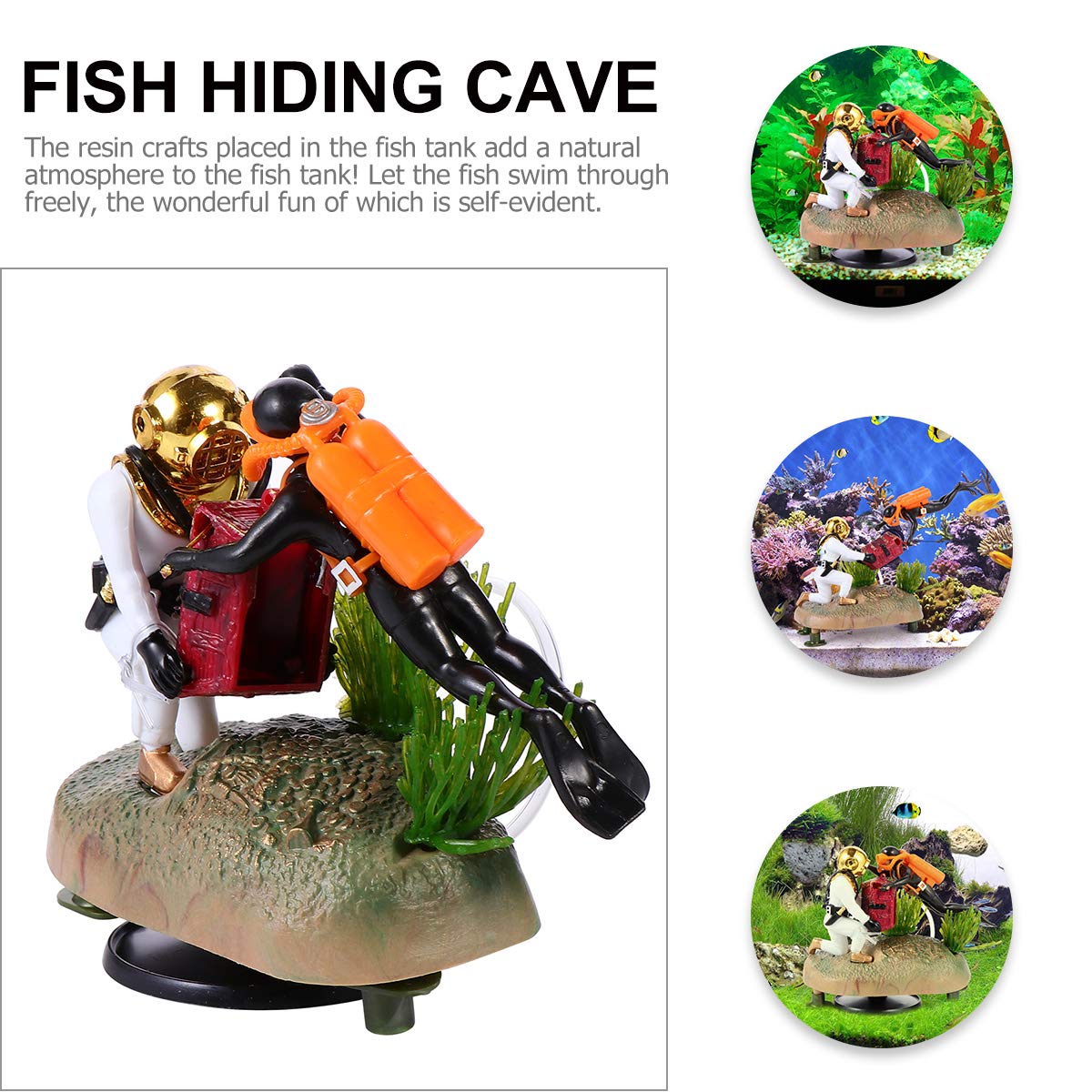Retro Resin Aquarium Decorations - Fish Tank Stand & Air Ornament for Desktop, Home & Office - Perfect for Aquascaping & Fish Tank Landscaping
