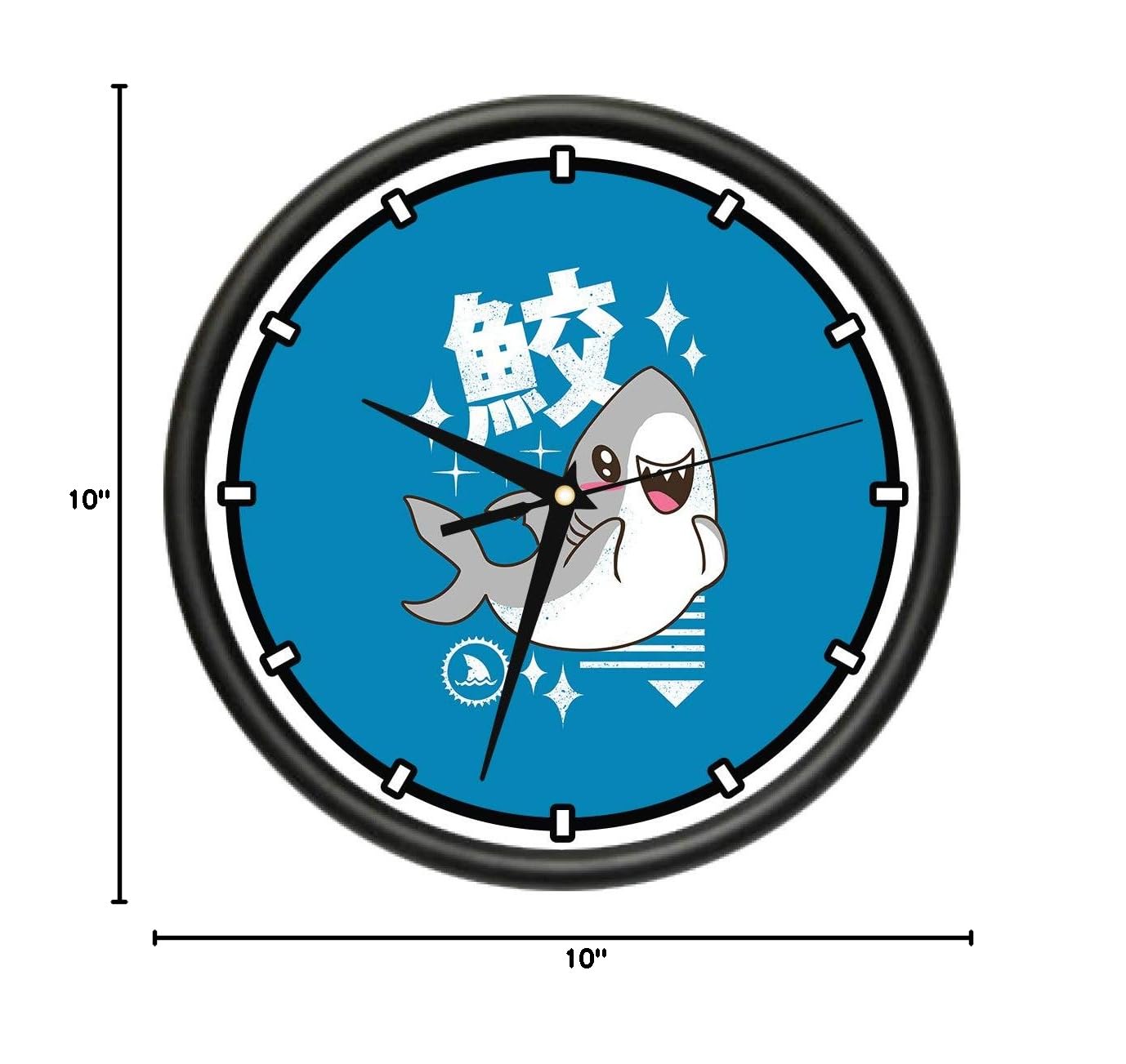 SignMission Cute Shark Wall Clock - Silent Quartz Movement for Home, Office, School & Bedroom Decor | Perfect Gift for Kids & Shark Lovers