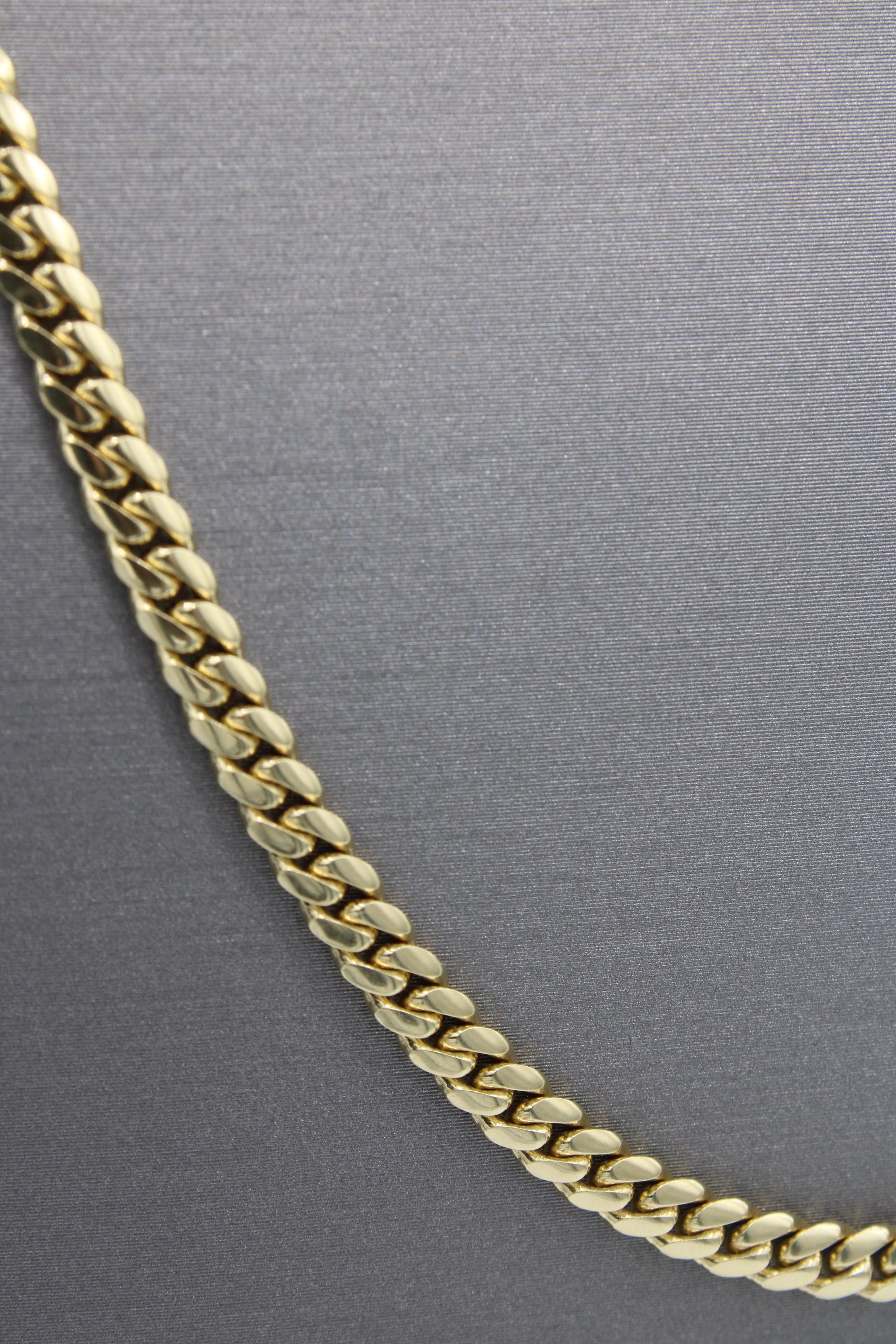 14K Solid Cuban Miami Chain Necklace - 3.8mm Thick, 26 Inches - Premium Gold Jewelry for Men | Perfect for Gifts, Parties, and Everyday Wear