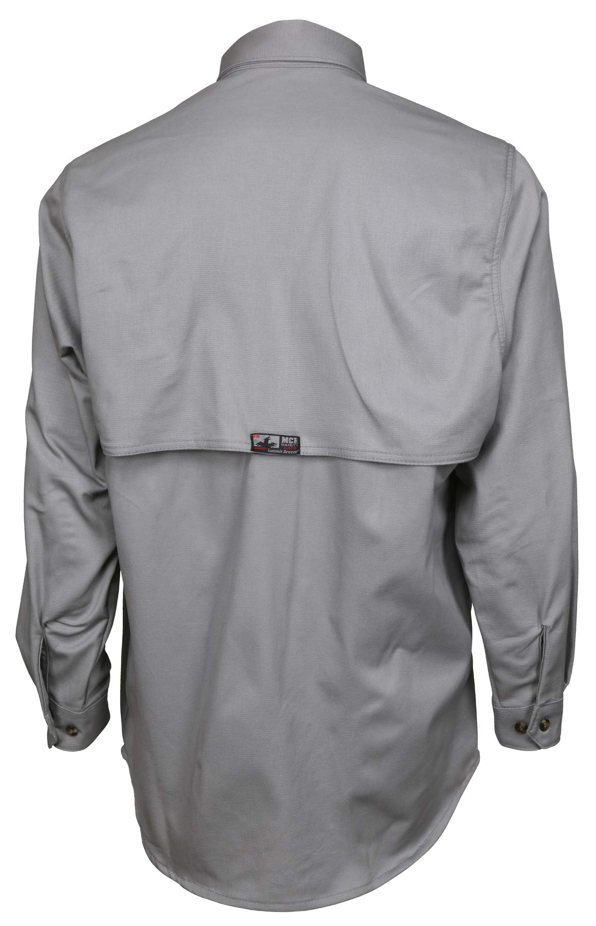 MCR Safety Flame Resistant Shirt - 7-Ounce 100% Cotton FR Work Shirt, Gray (SBS2001X3T) | Ideal for Industrial, Construction & Electrical Work Safety