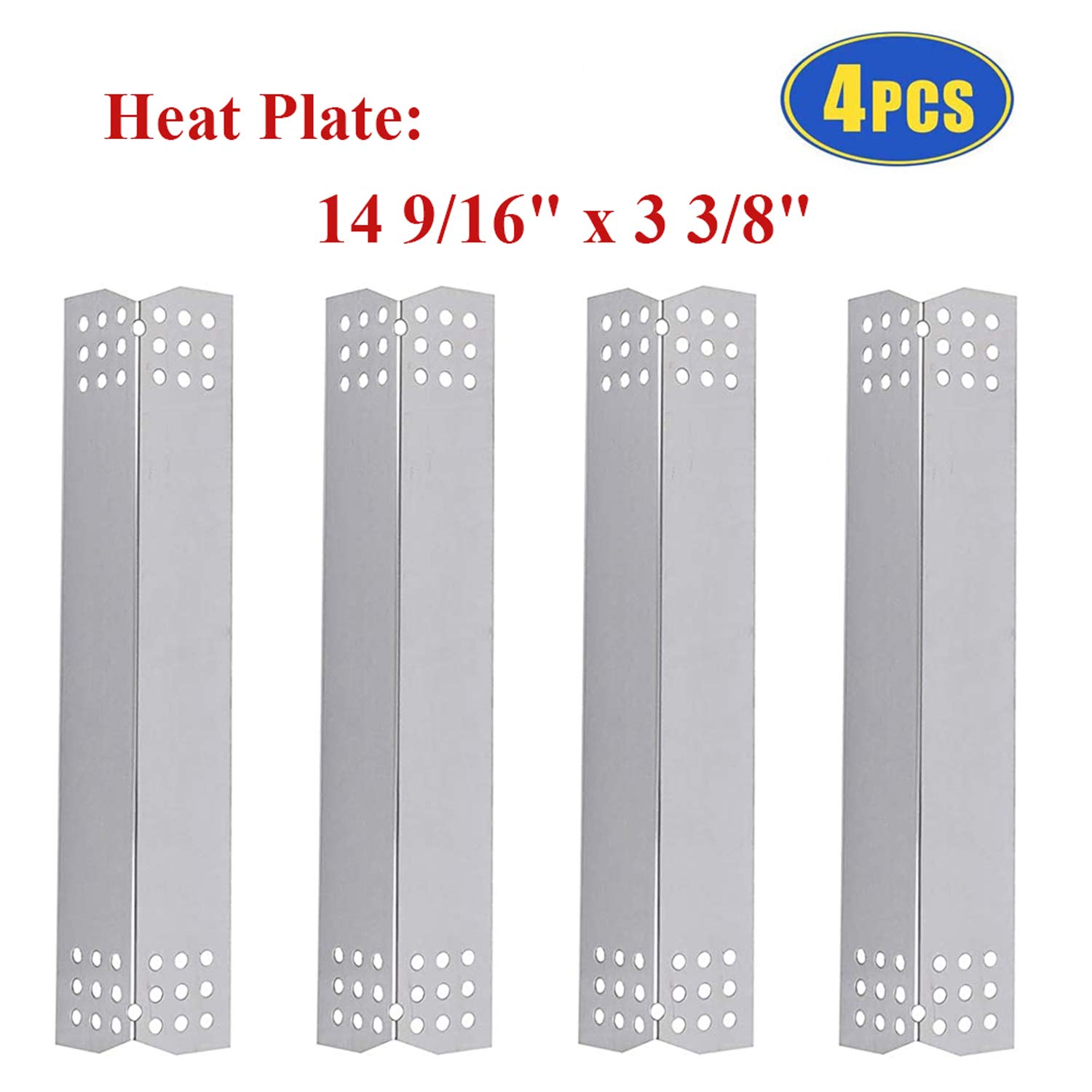 Nexgrill 720-0830H & Kenmore 720-0830A Grill Repair Kit - 4 Pack Stainless Steel Burner Tubes, Heat Plates & Igniter Electrodes Replacement Parts for BHG Grill 720-0783H - Perfect for Outdoor BBQ, Backyard Grilling & Gas Grill Maintenance