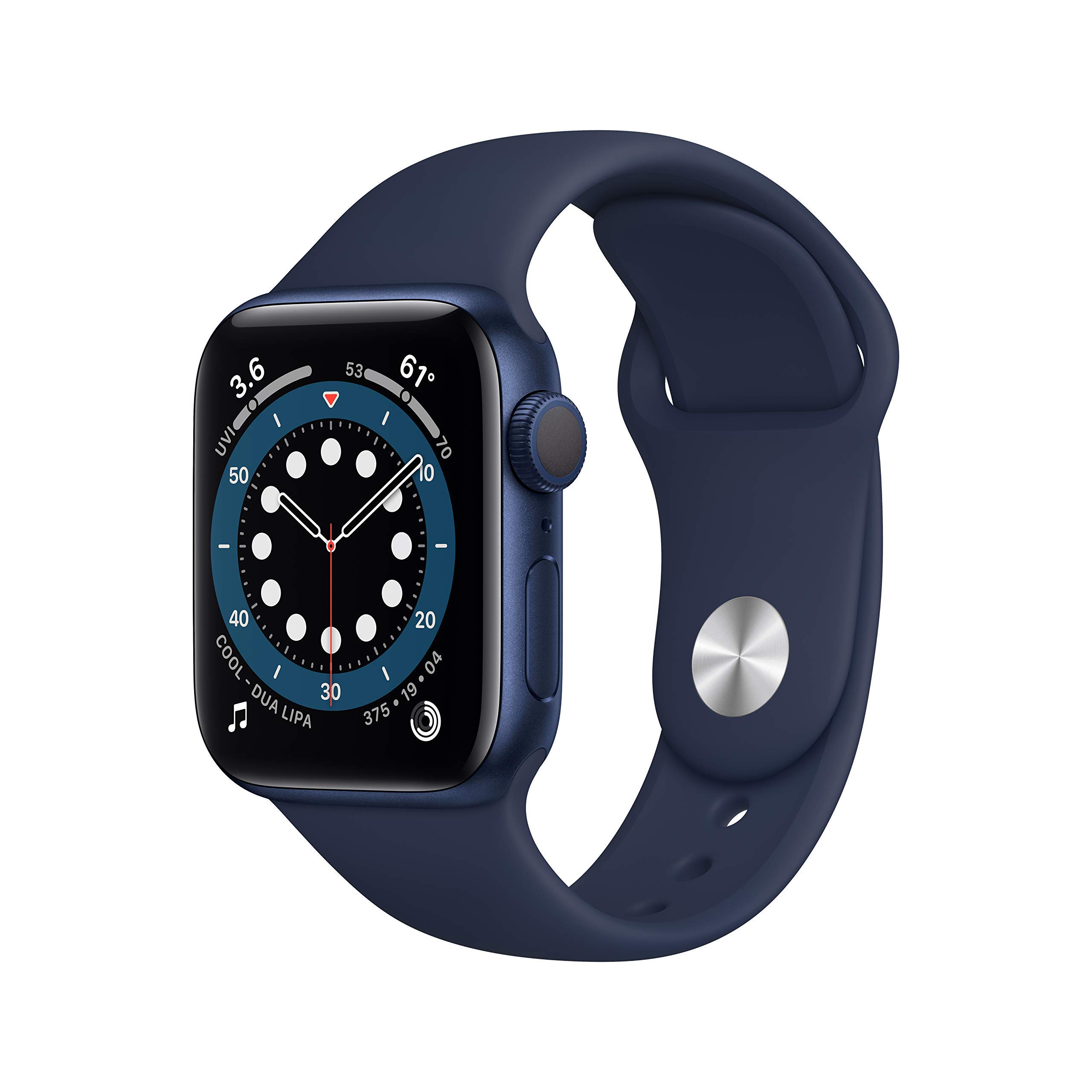 Apple Watch Series 6 (GPS, 40mm) - Blue Aluminum Case with Deep Navy Sport Band (Renewed) | Smartwatch for Fitness Tracking, Heart Rate Monitoring & Notifications | Perfect for Running, Swimming & Daily Use