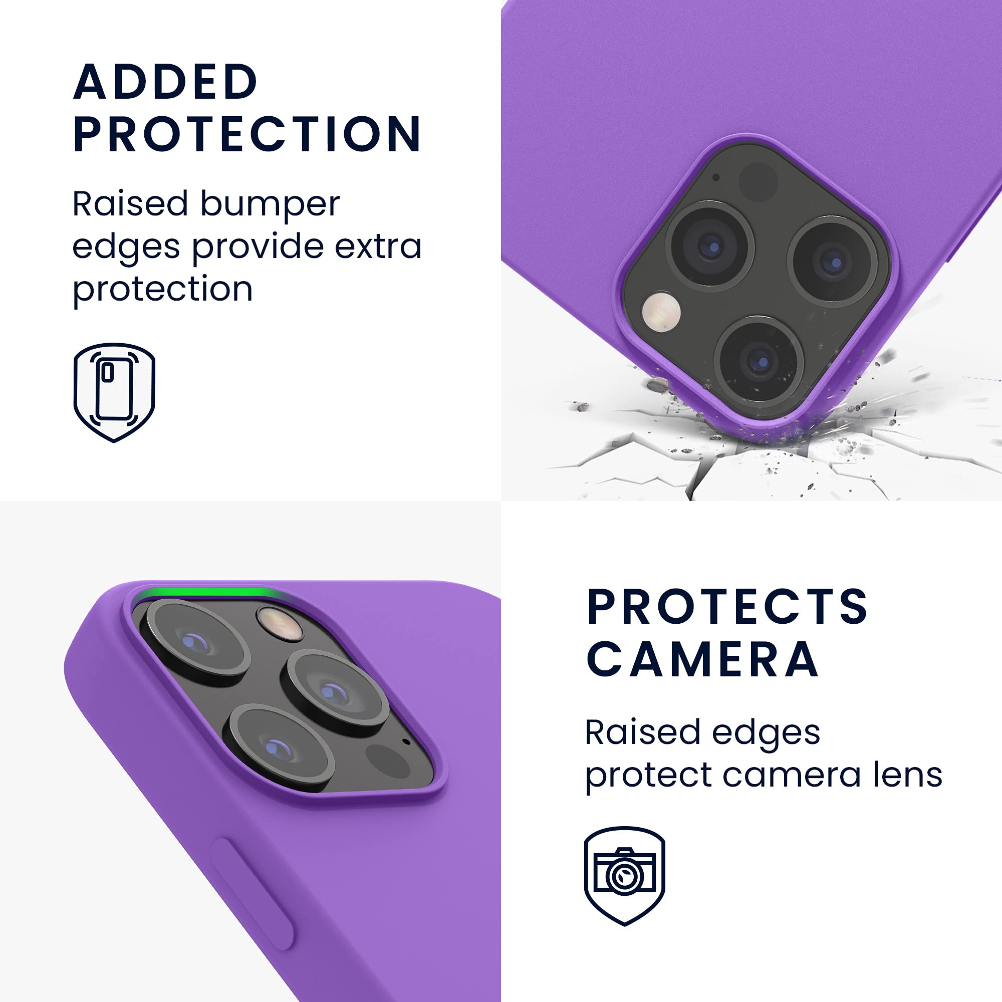 kwmobile Premium TPU Silicone Case for Apple iPhone 12 Pro Max - Soft Protective Phone Cover in Orchid Purple | Shockproof & Scratch-Resistant for Everyday Use & Outdoor Activities