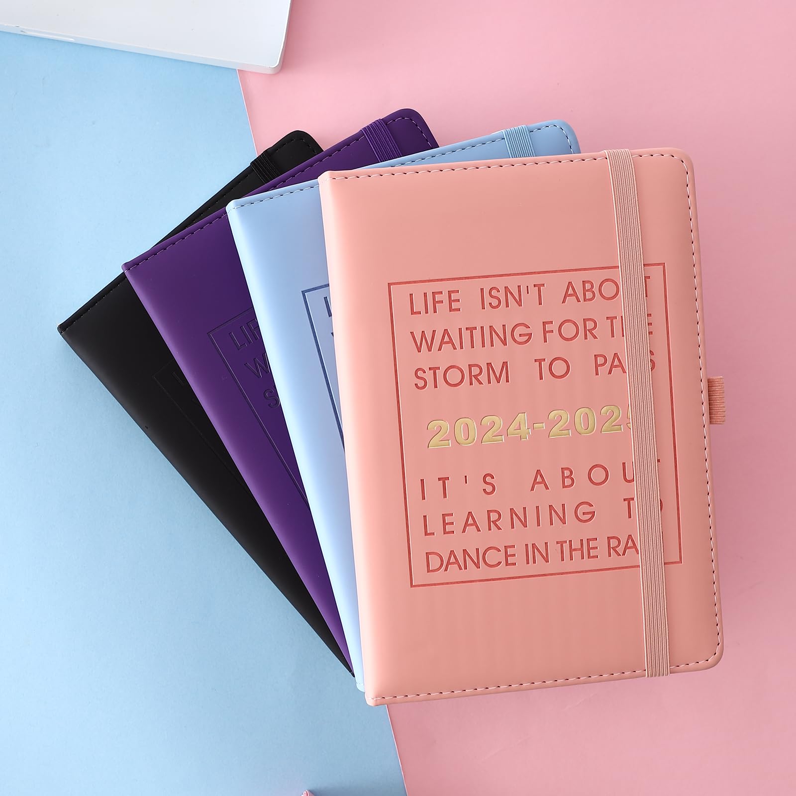 2024-2025 Academic Planner & Daily Diary - July 2024 to June 2025 Weekly/Monthly Organizer with Pen Holder & Tabs - Perfect for Students, Professionals & Goal Tracking (Pink)