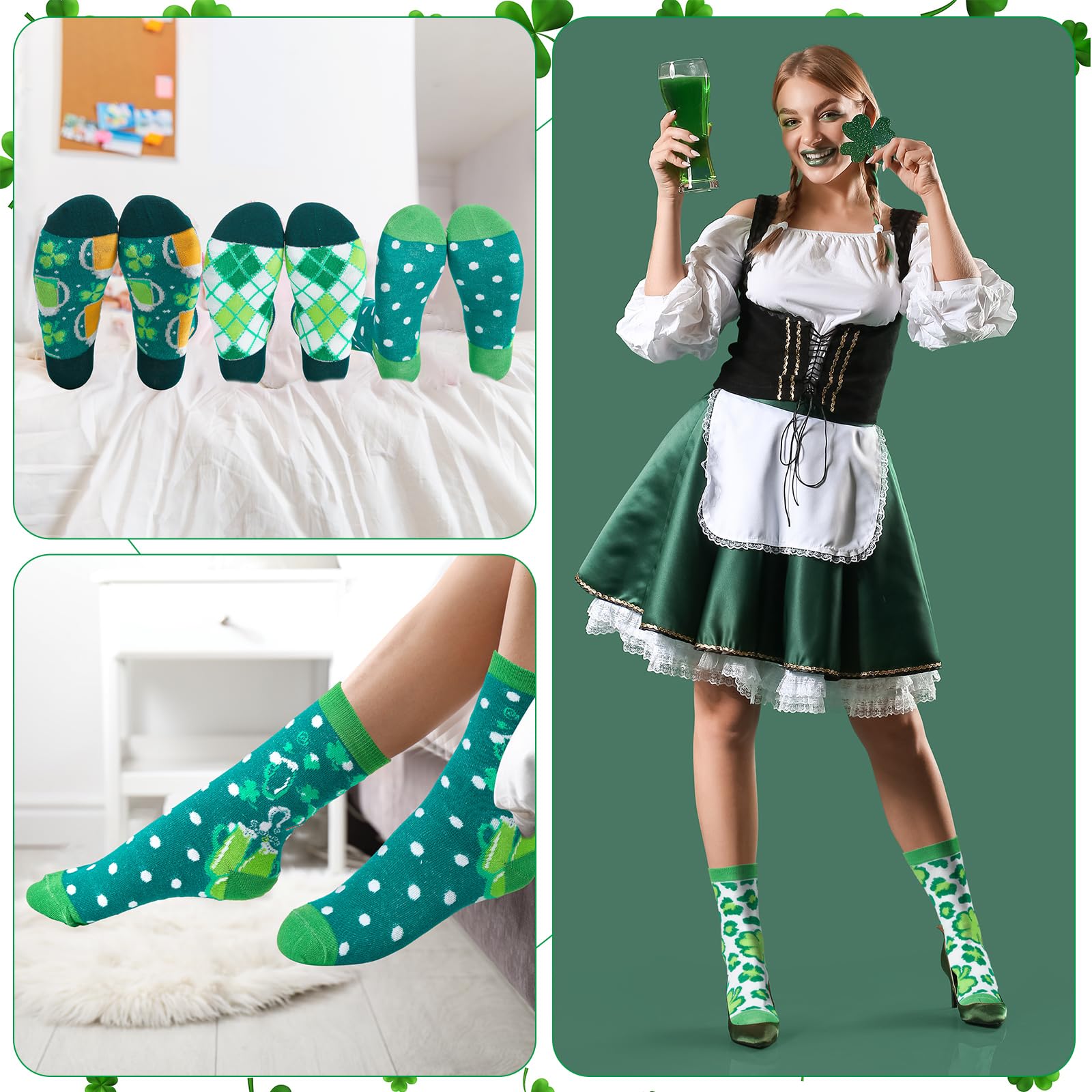 Shinymoon 24 Pairs Women's Novelty Socks Bulk Pack - Fun Holiday Socks for Women & Girls - Perfect for Christmas Gifts, Stocking Stuffers & Everyday Wear