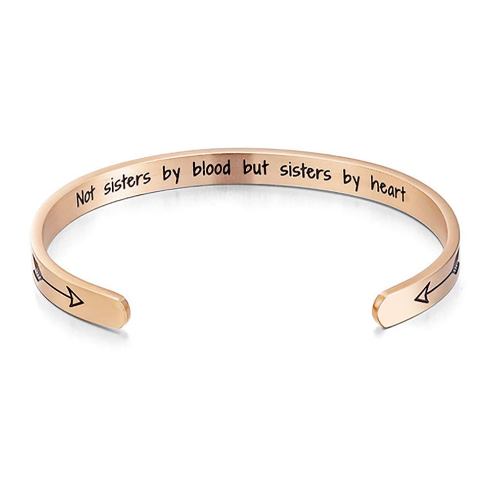 Inspirational Bracelets for Women & Men - Adjustable Motivational Cuff Bangle with Engraved Stainless Steel - Friendship, Encouragement, Birthday & Graduation Gifts - Perfect for Daily Wear, Gifting & Special Occasions