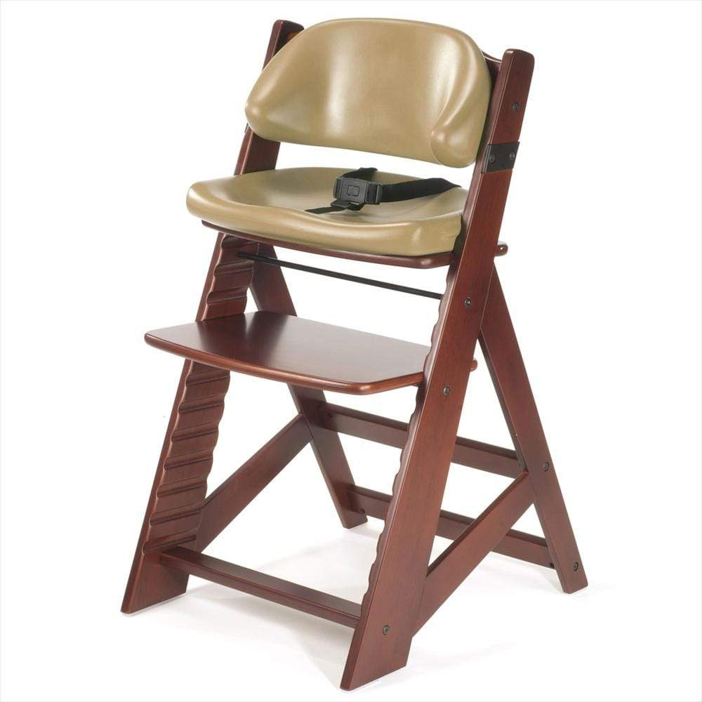 Keekaroo Height Right Adjustable Kids Chair with Comfort Cushion - Premium Mahogany Wood for Dining, Studying & Playtime